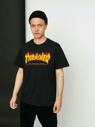 Tricou Thrasher Flame Logo (black)