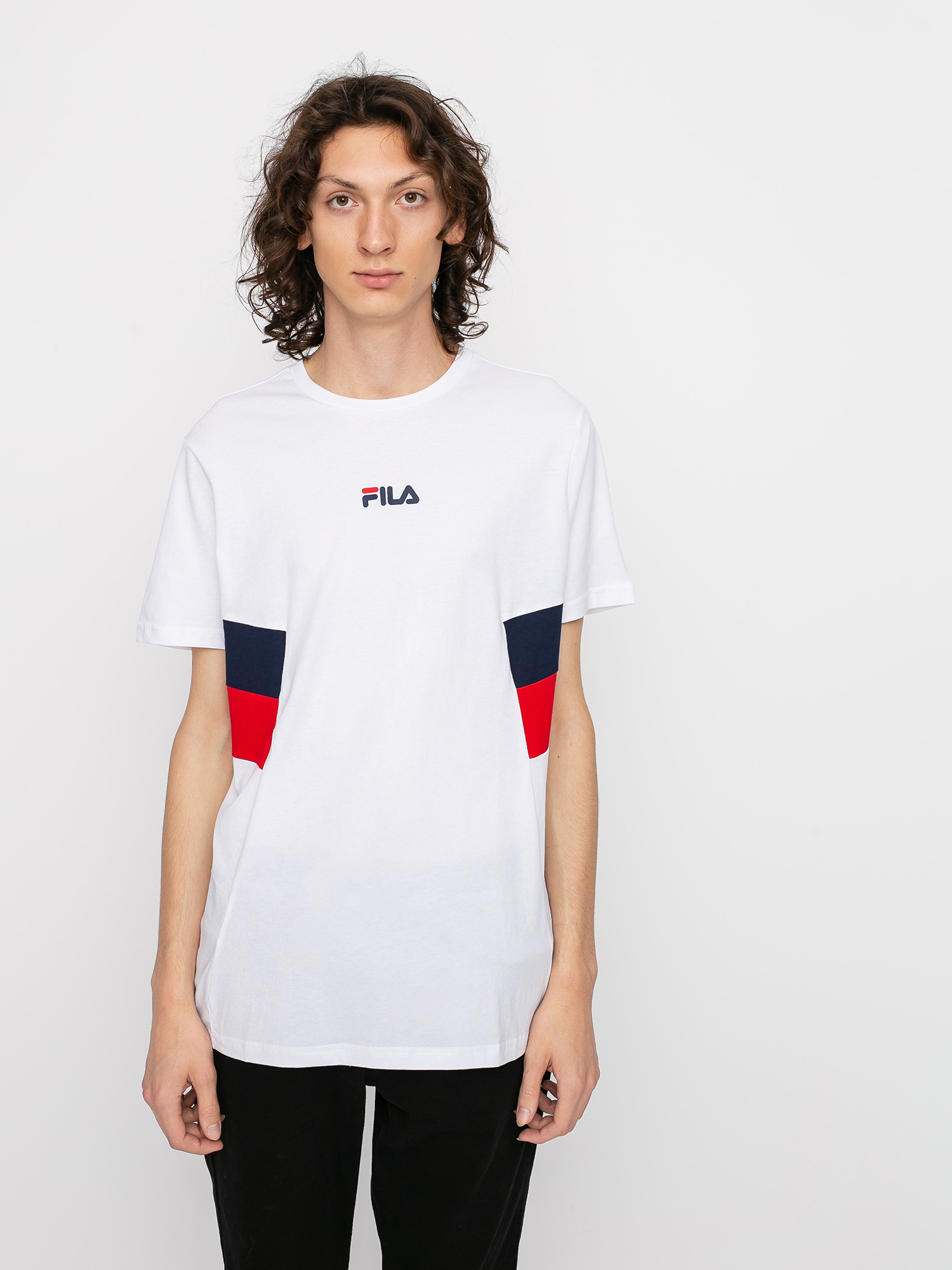 Tricou Fila Barry (bright white/black iris/true red)