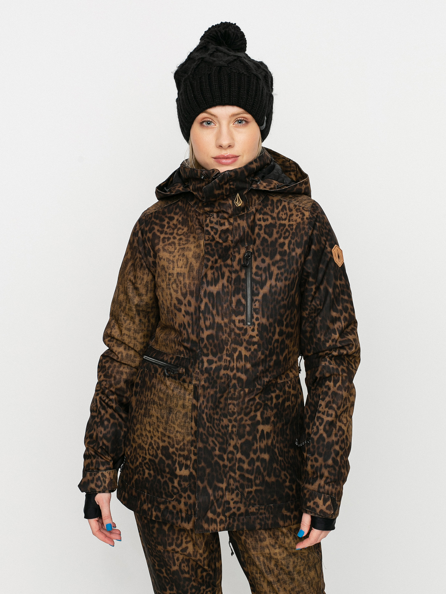 Pentru femei Geacă de snowboard Volcom Shelter 3D Stretch (leopard)