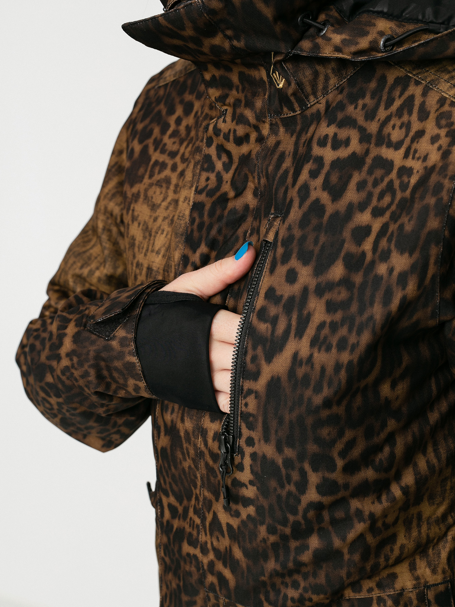 Pentru femei Geacă de snowboard Volcom Shelter 3D Stretch (leopard)
