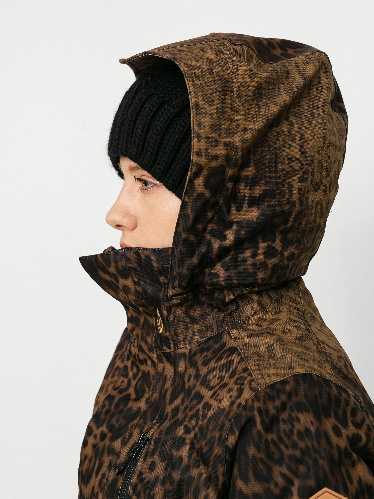 Pentru femei Geacă de snowboard Volcom Shelter 3D Stretch (leopard)