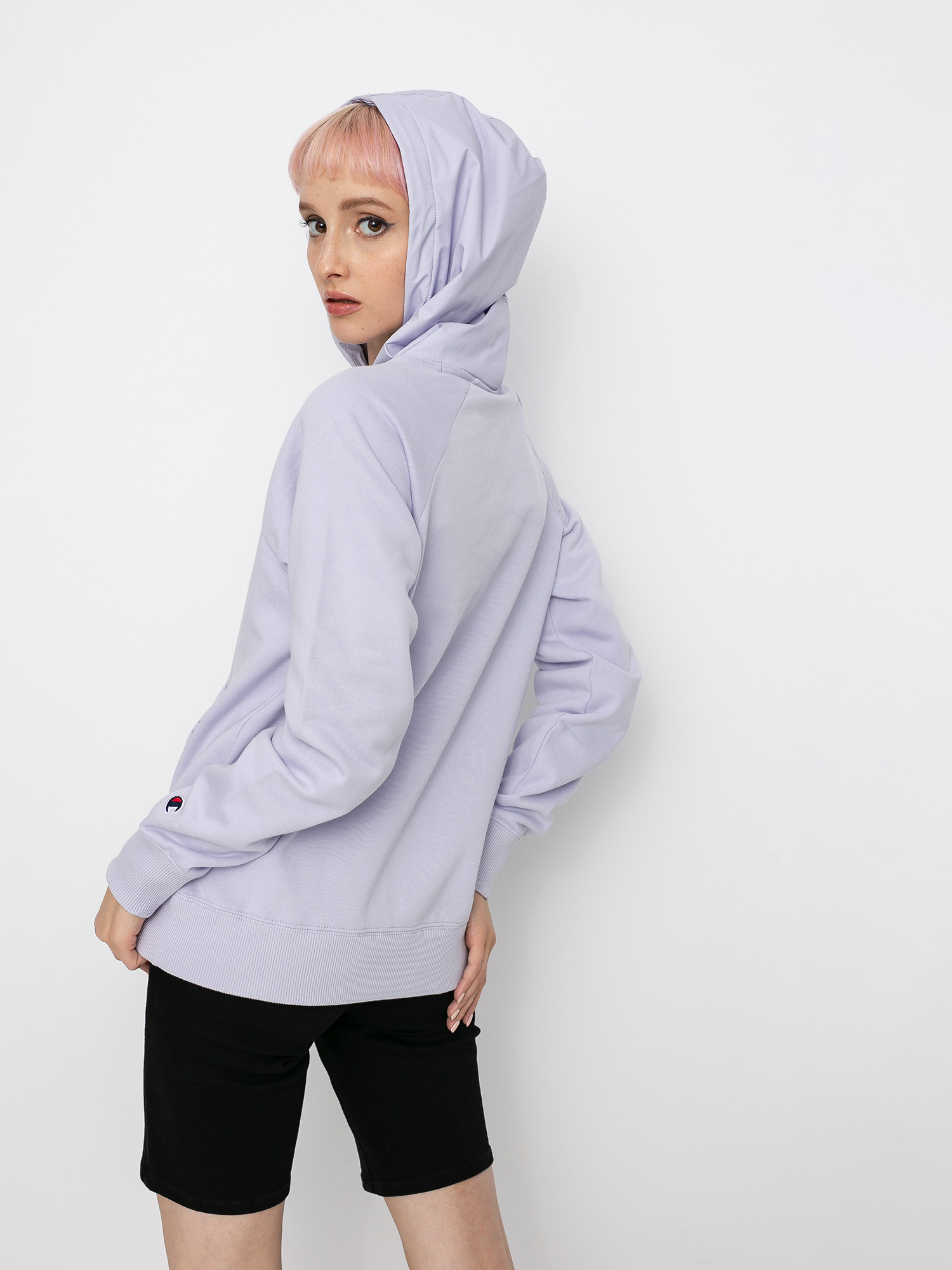 Hanorac cu glugă Champion Sweatshirt HD 113275 Wmn (lac/lac)