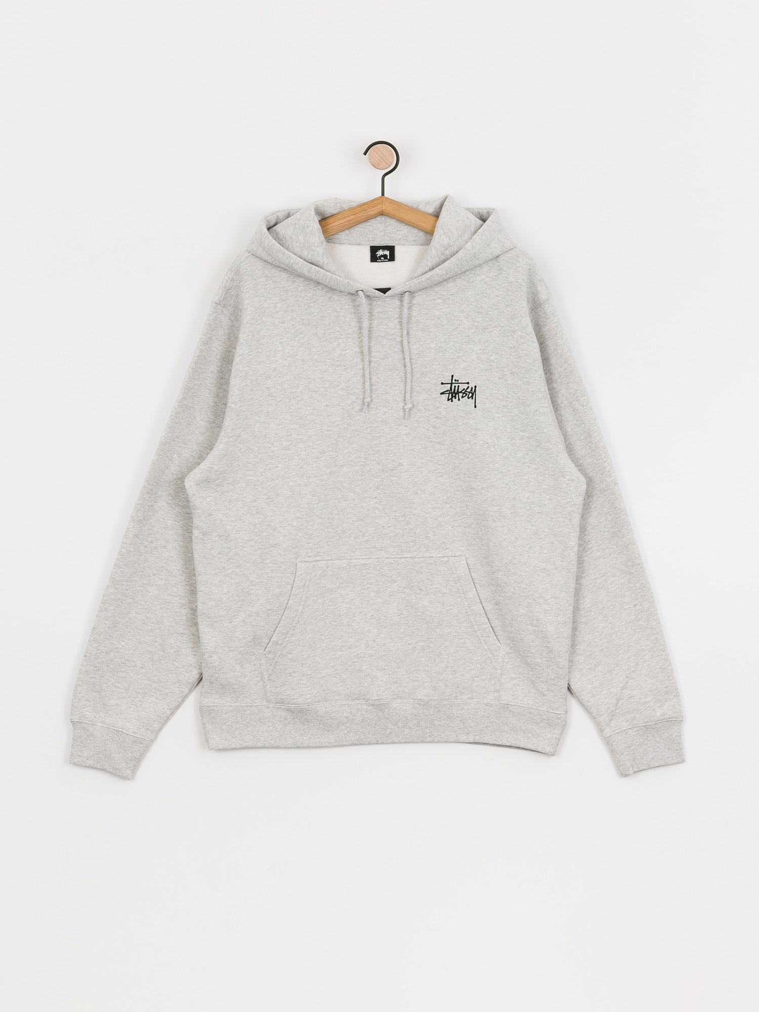 Stussy Hanorac cu glugă Basic HD (ash heather)