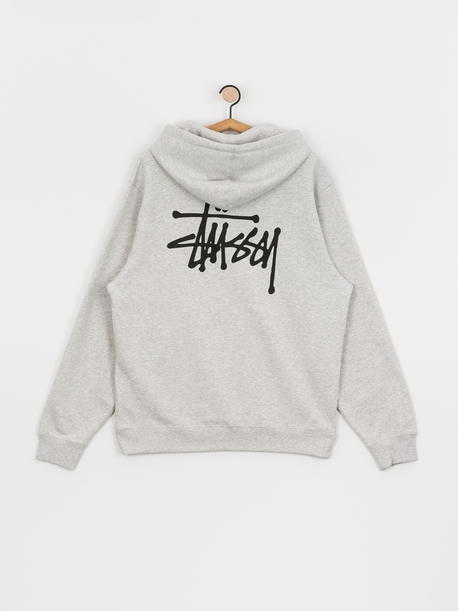 Stussy Hanorac cu glugă Basic HD (ash heather)