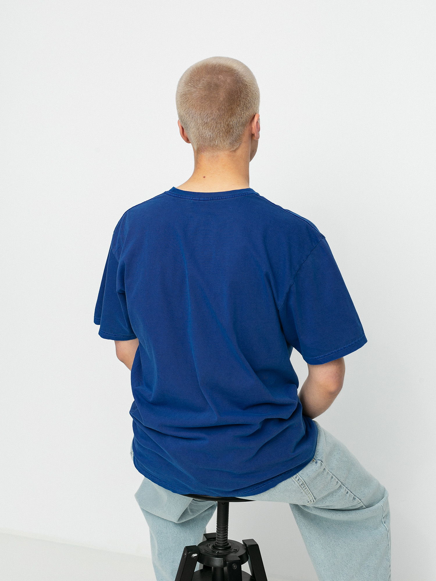 Stussy Tricou 3D Collegiate Pig. Dyed (dark blue)