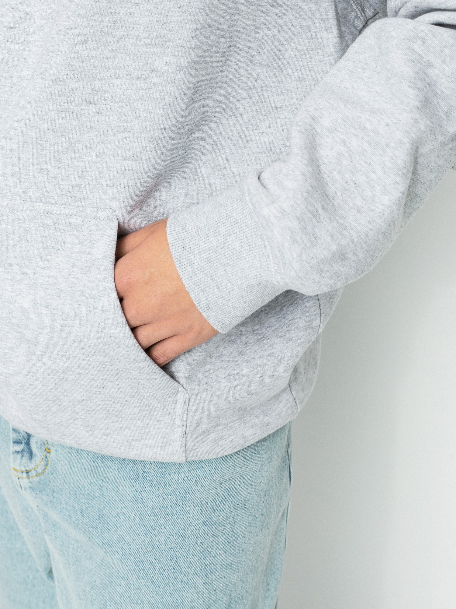 Stussy Hanorac cu glugă Basic HD (ash heather)