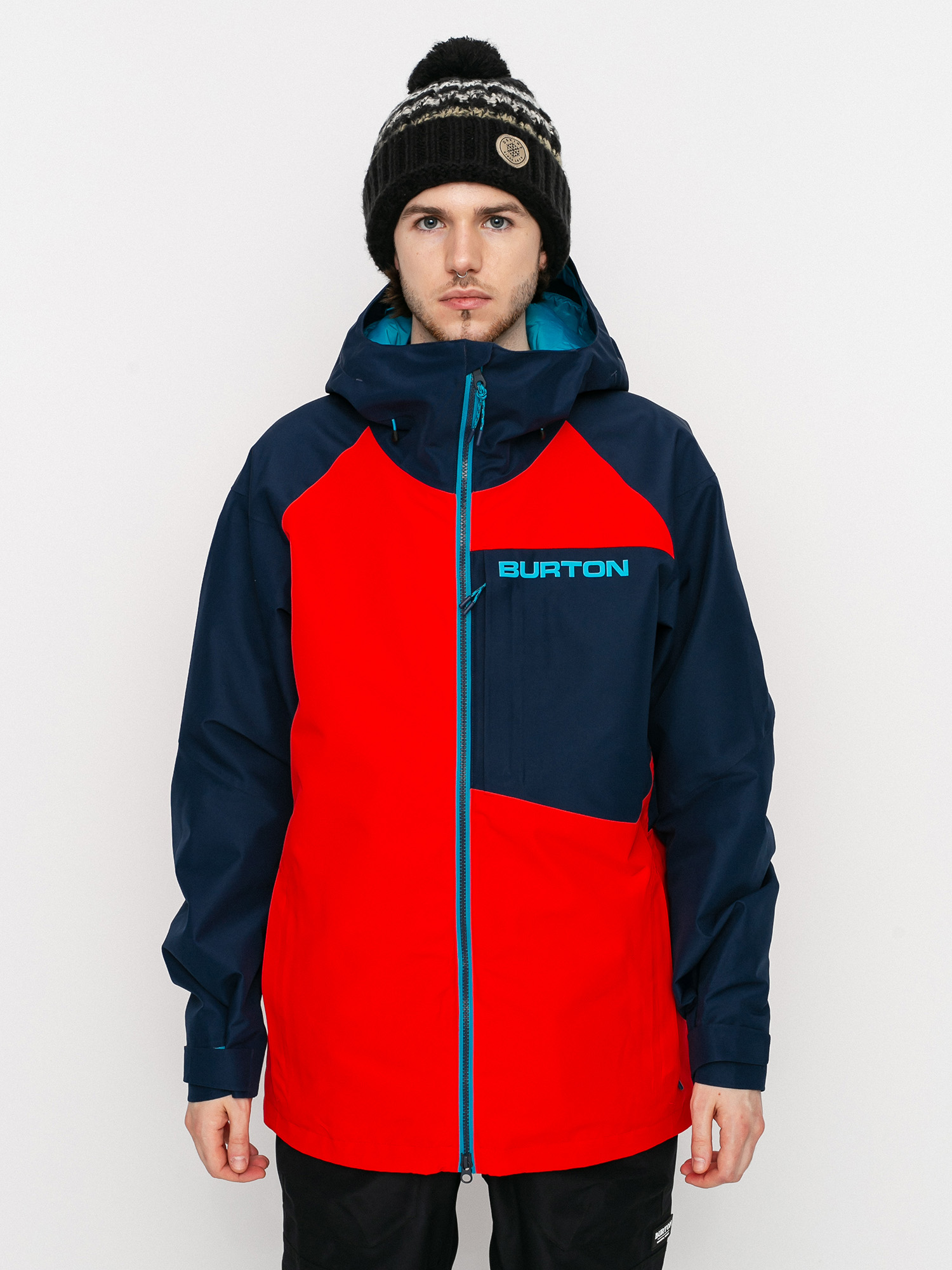 Pentru bărbați Geacă de snowboard Burton Gore Tex Radial Insulated (flame scarlet/dress blue)