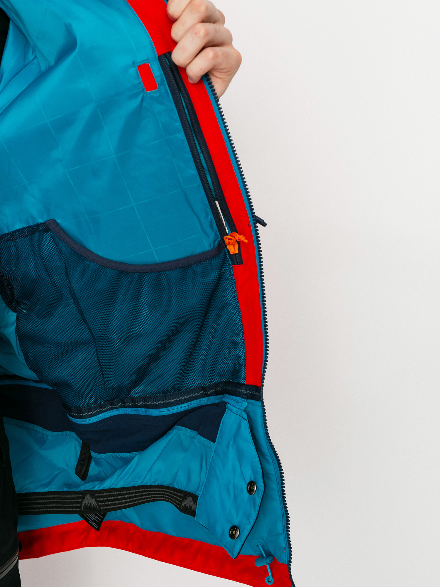 Pentru bărbați Geacă de snowboard Burton Gore Tex Radial Insulated (flame scarlet/dress blue)