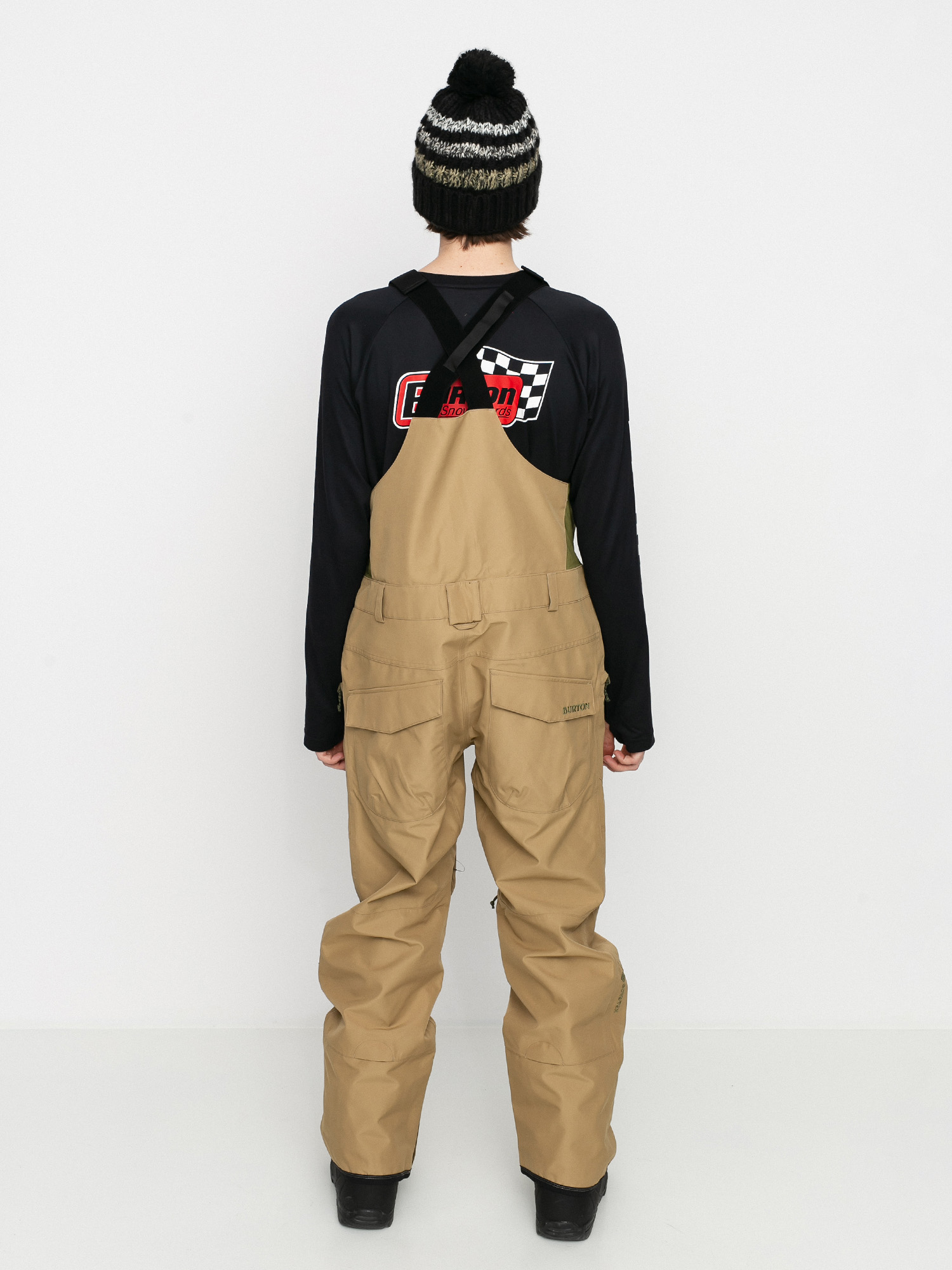 Pantaloni pentru snowboard Burton Gore Tex Reserve Bib - maro (kelp)