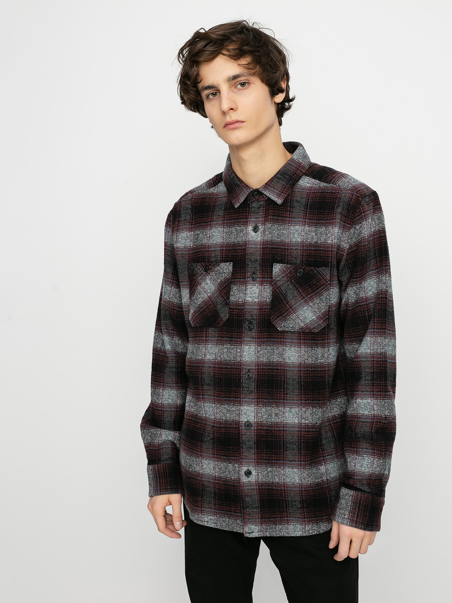 Cămașă Volcom Quintin Flannel Ls (black)