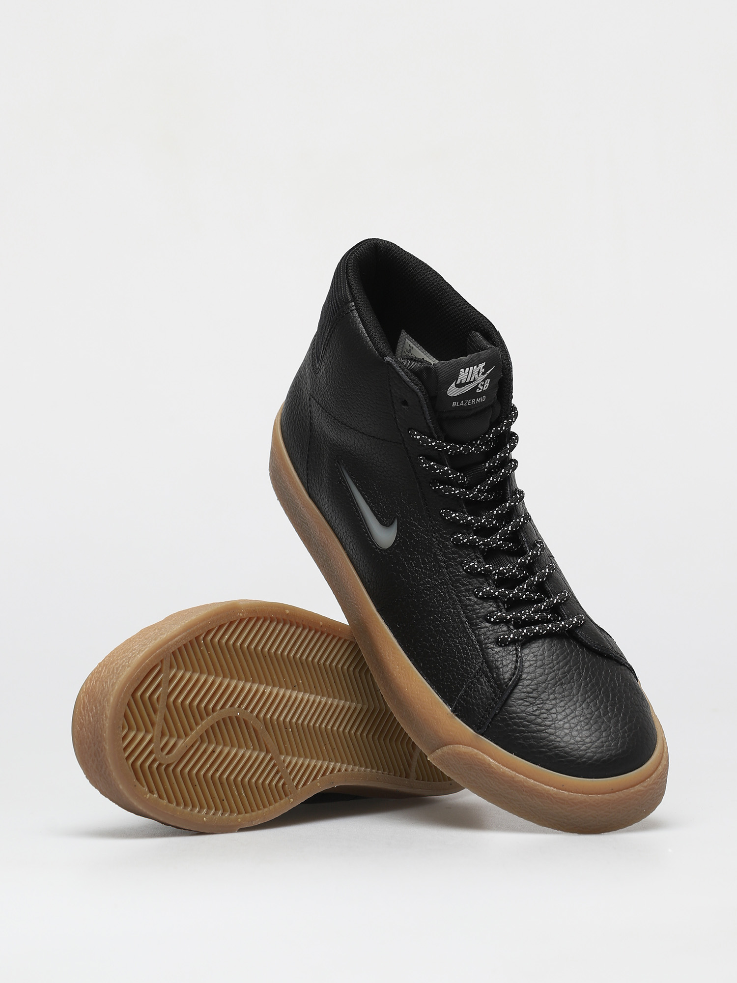 Nike SB Pantofi Zoom Blazer Mid Premium (black/white black gum light brown)