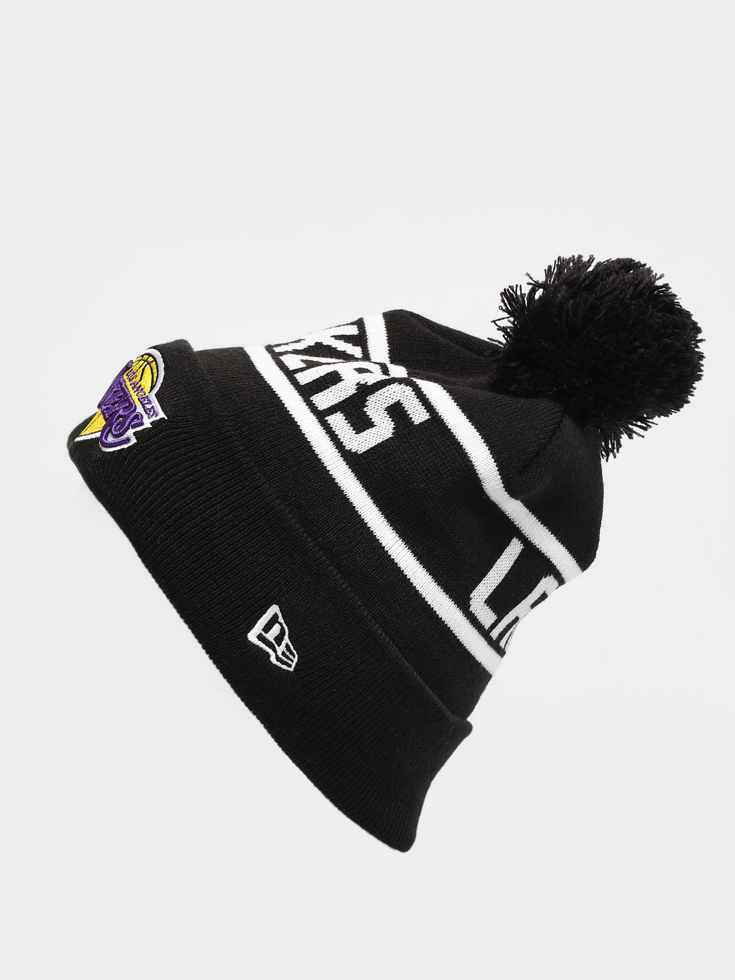 New Era Căciulă Team Jake Bobble Los Angeles Lakers Cuff Knit (black)