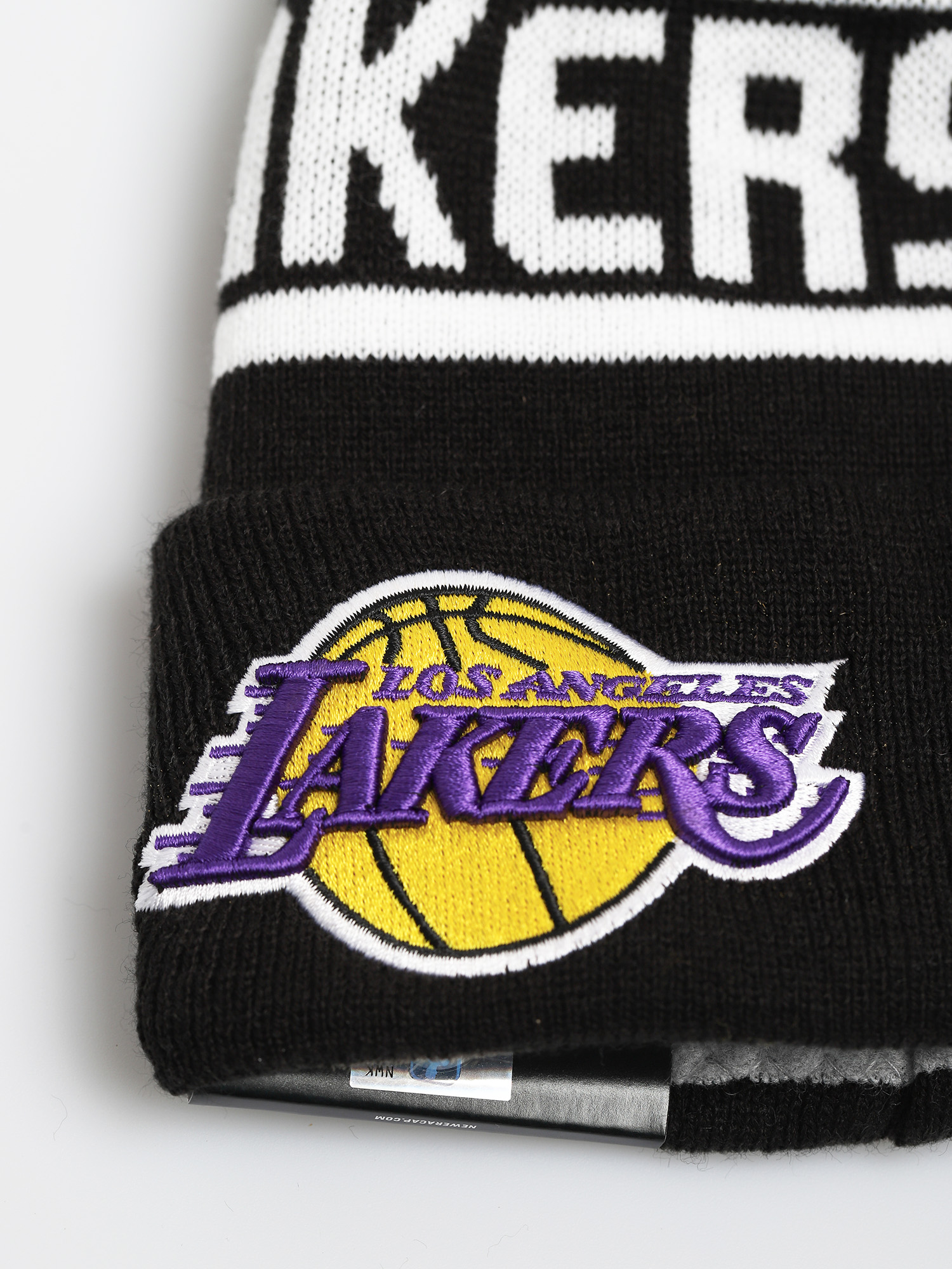 New Era Căciulă Team Jake Bobble Los Angeles Lakers Cuff Knit (black)
