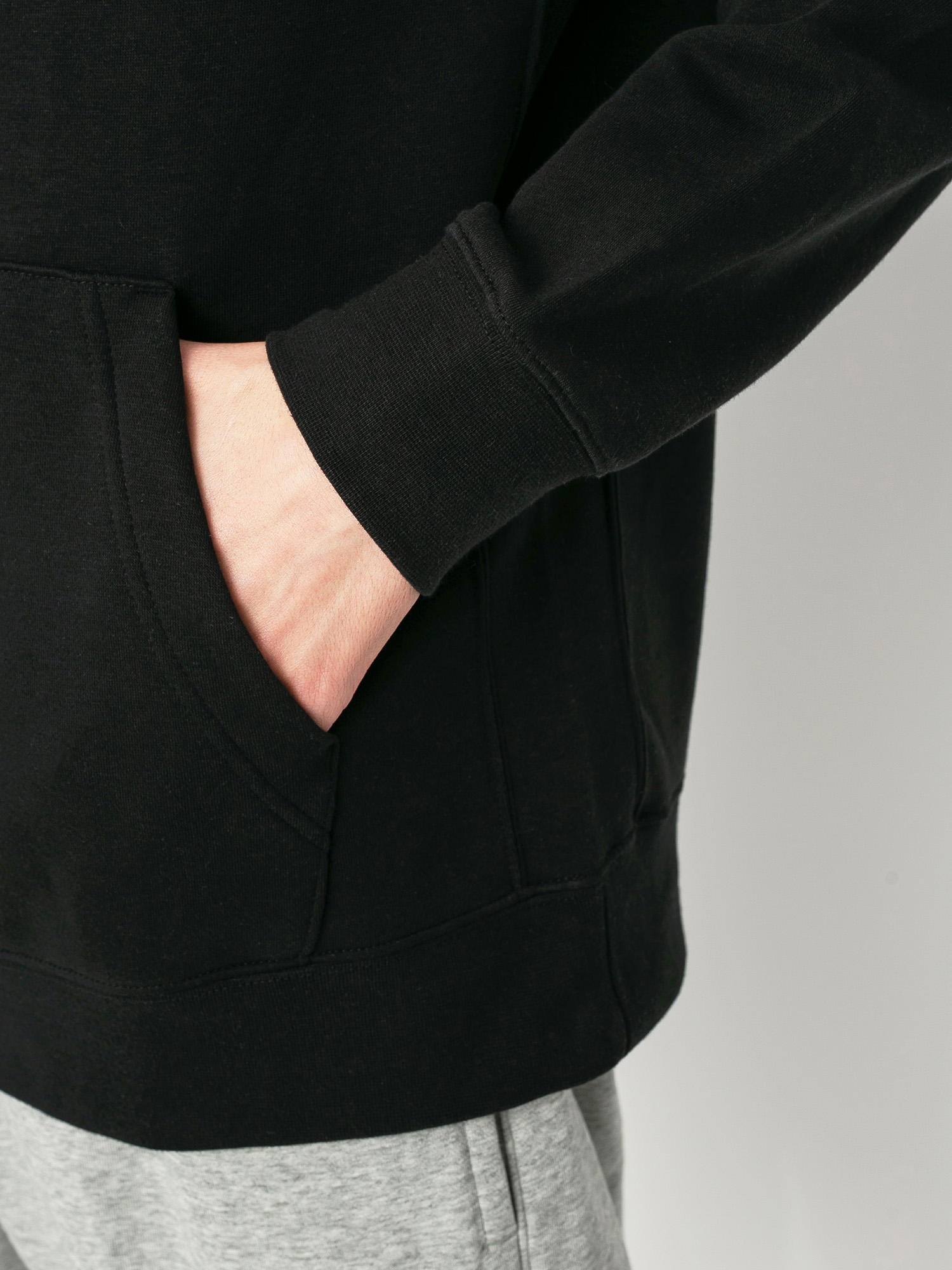 Nike Hanorac cu glugă Club Hoodie Po Bb HD (black/black/white)