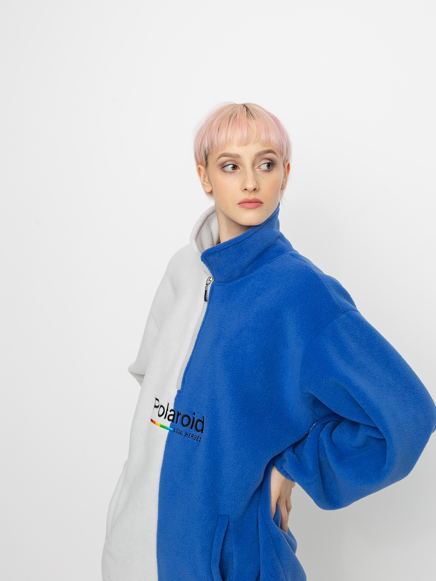 Pentru femei Local Heroes Hanorac din fleece X oid Ideal Fleece Zip Up (grey/blue)