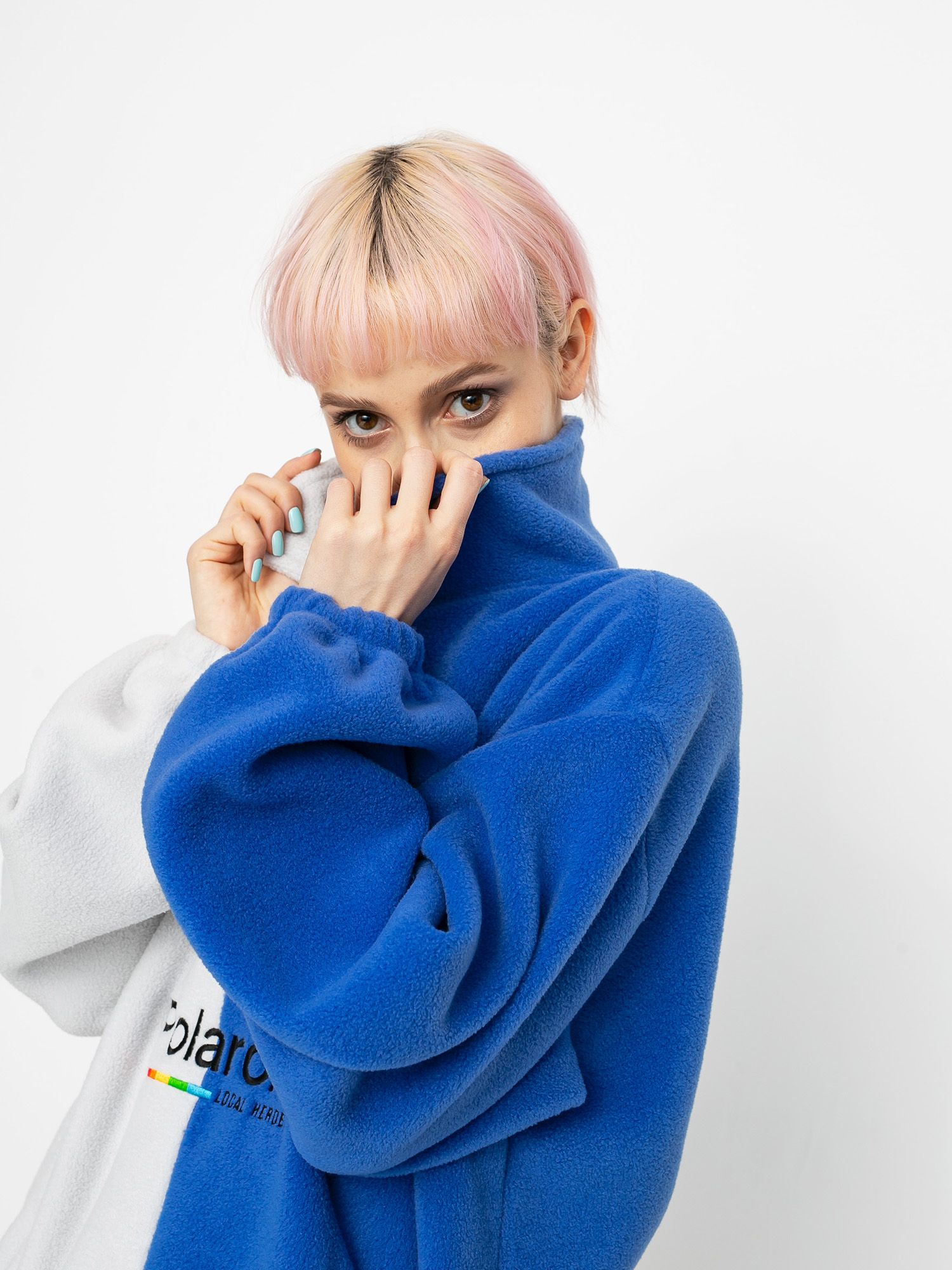 Pentru femei Local Heroes Hanorac din fleece X oid Ideal Fleece Zip Up (grey/blue)