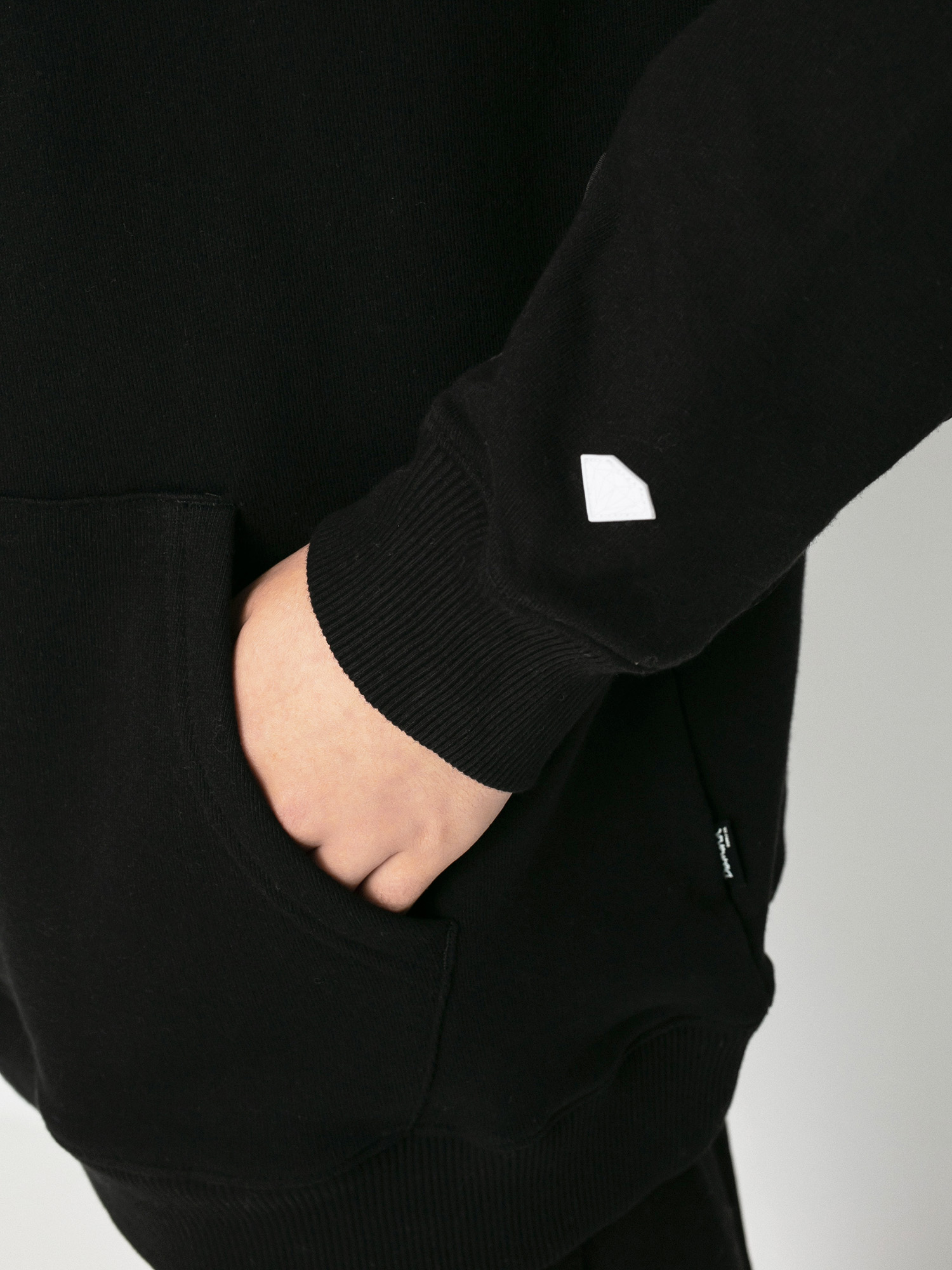 Hanorac cu glugă Diamond Supply Co. Checkered Cross HD (black)