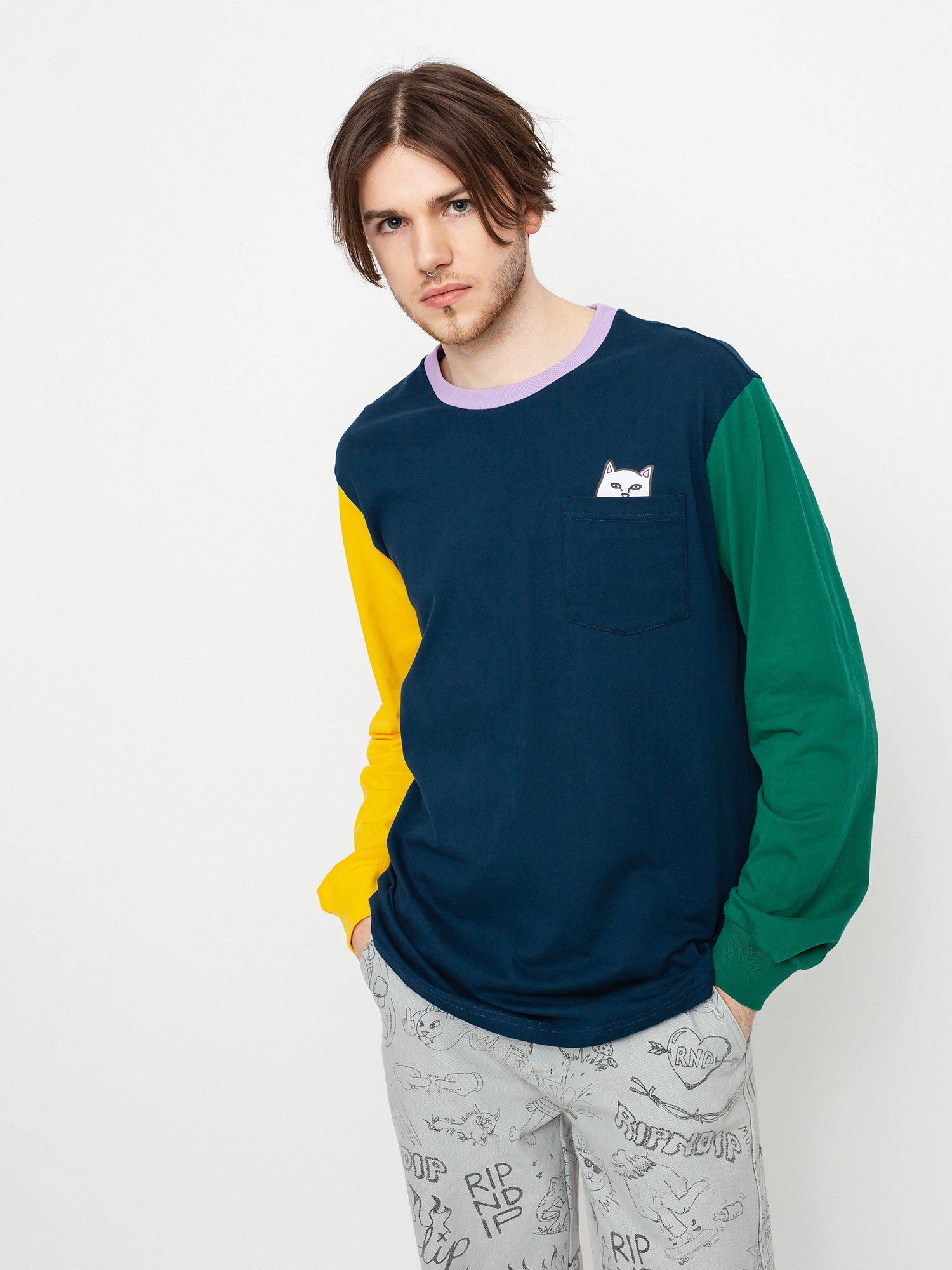 Tricou RipNDip Lord Nermal Color Block (multi)