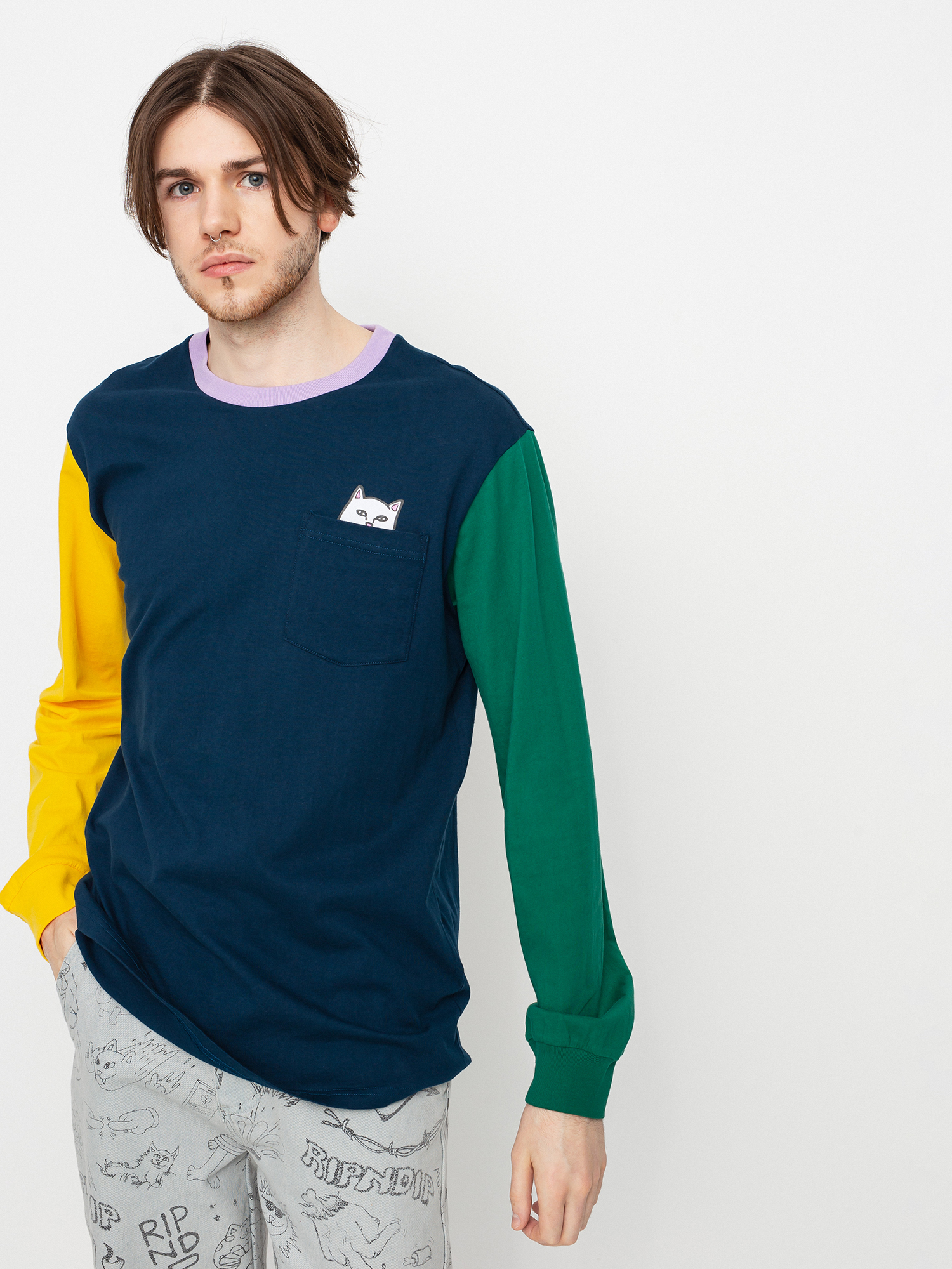 Tricou RipNDip Lord Nermal Color Block (multi)