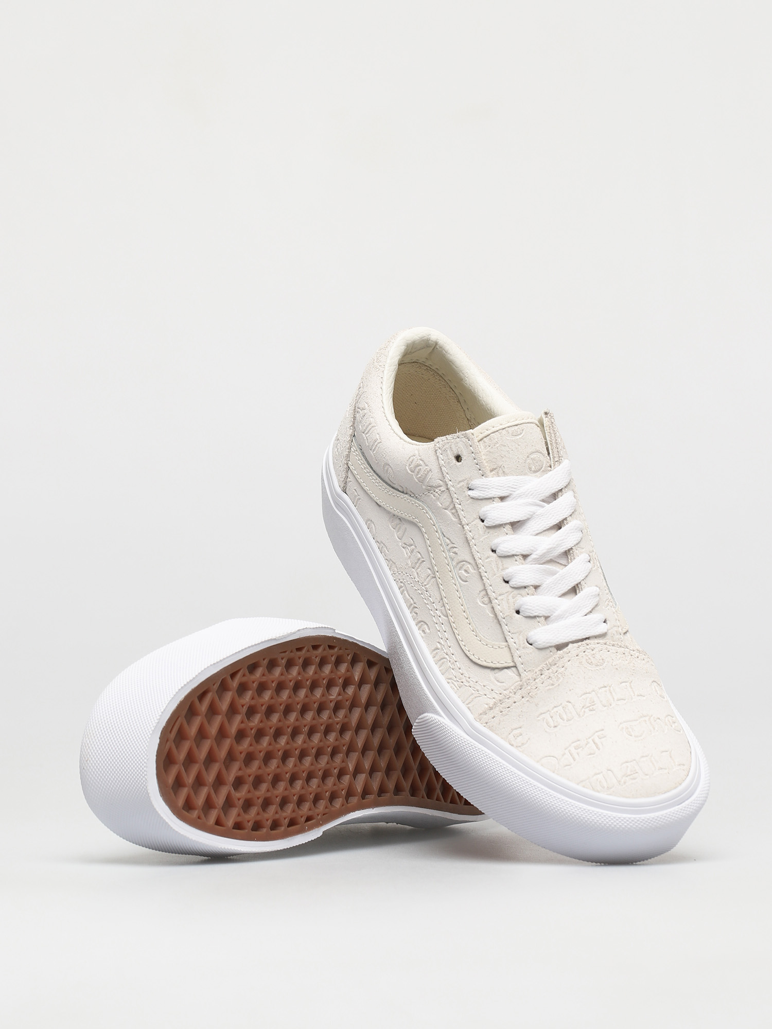 Pantofi Vans Old Skool Platform (deboss otw marshmallow/marshmallow)