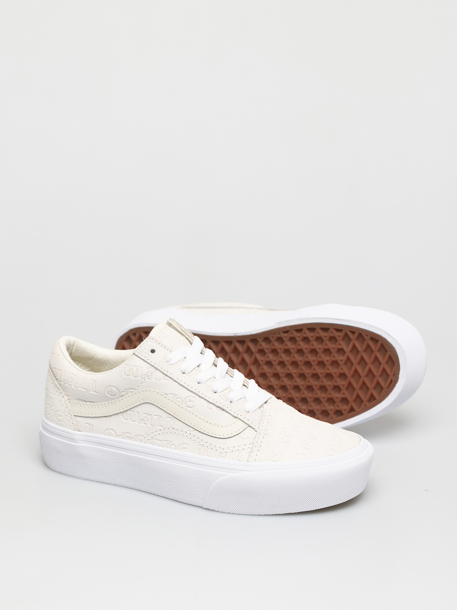 Pantofi Vans Old Skool Platform (deboss otw marshmallow/marshmallow)