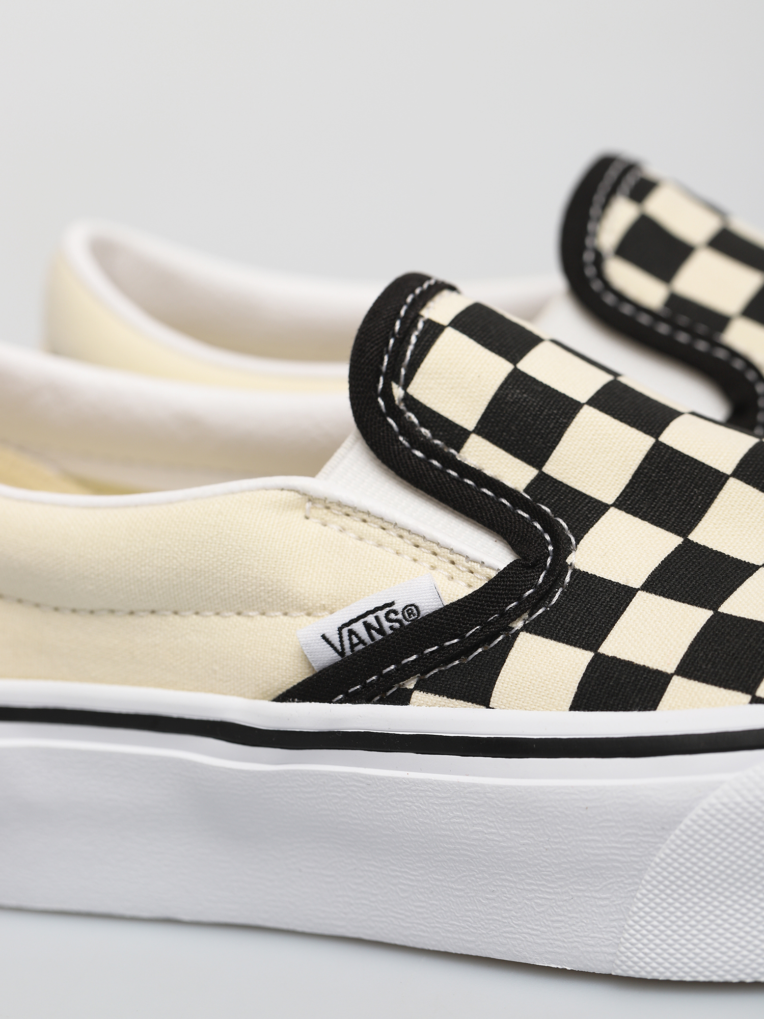 Pantofi Vans Classic Slip On Platform (blk whtchckerboard/wht)