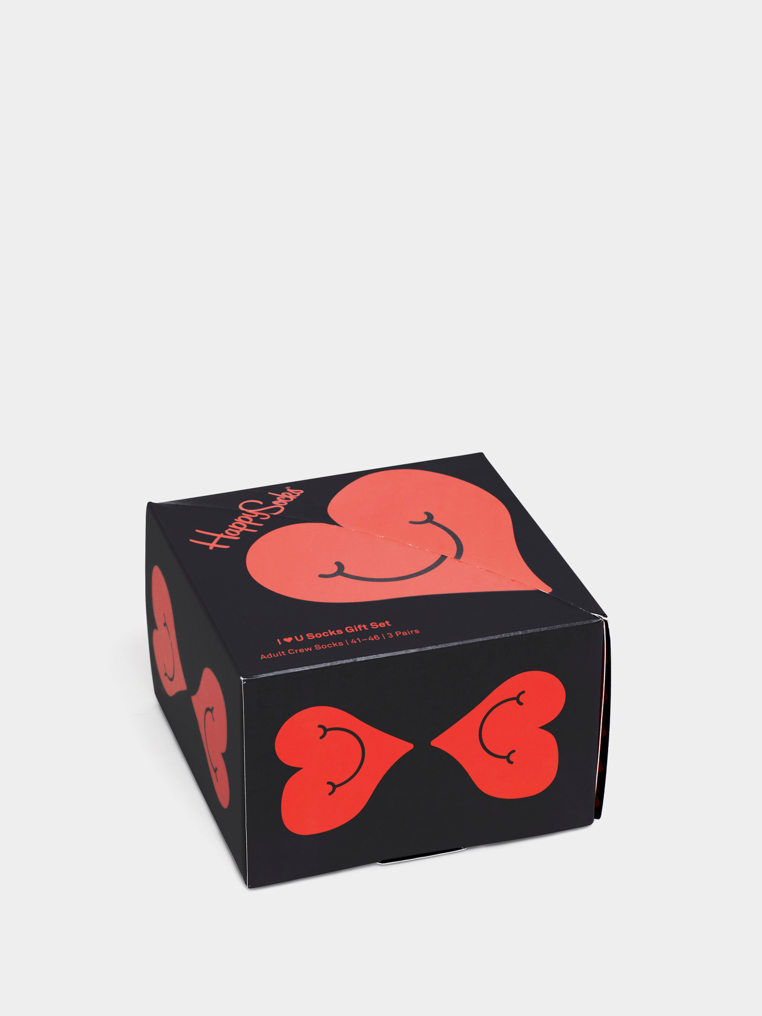 Happy Socks Șosete Valentine 2Pk (black/red)