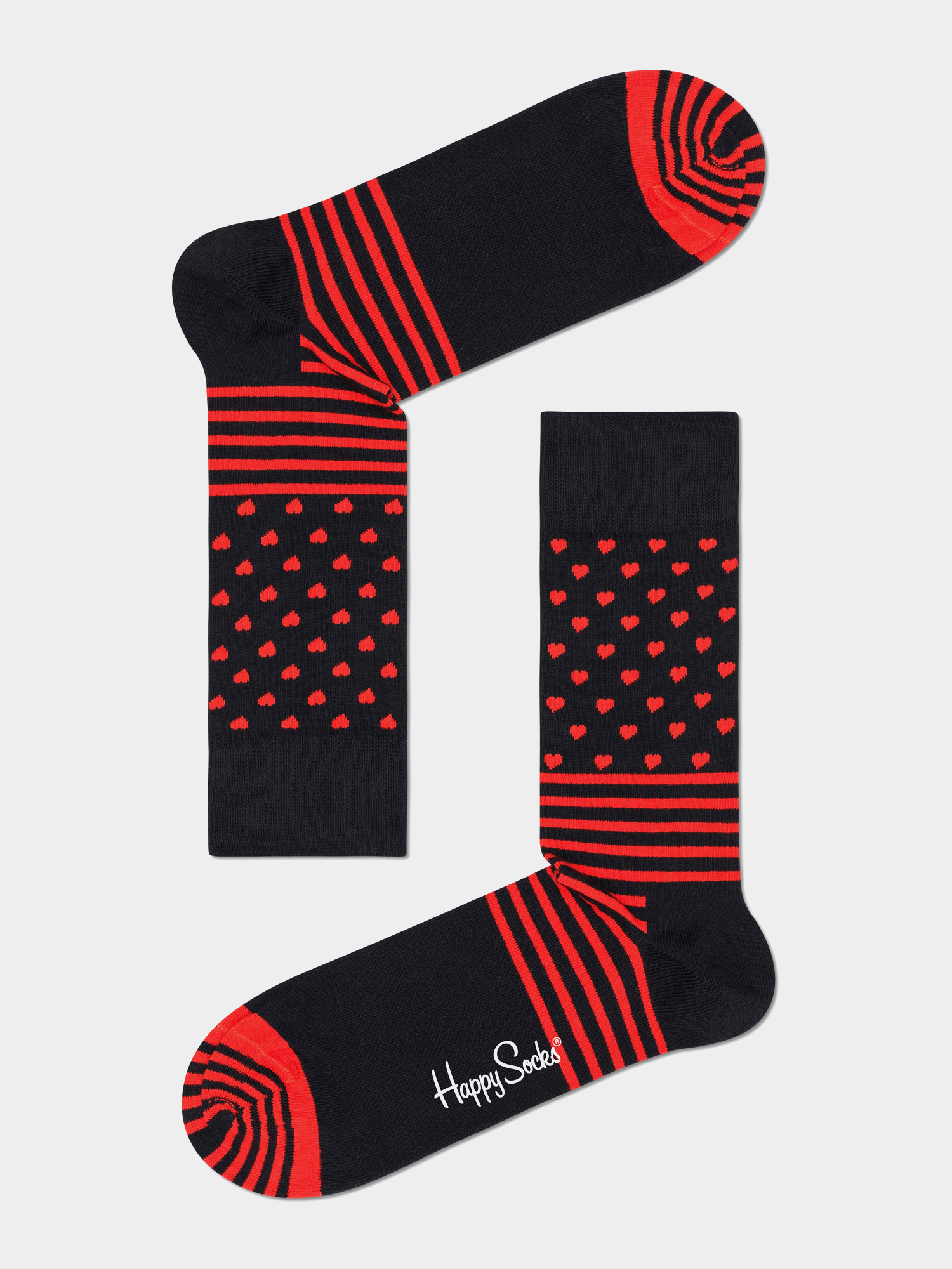 Happy Socks Șosete Valentine 2Pk (black/red)
