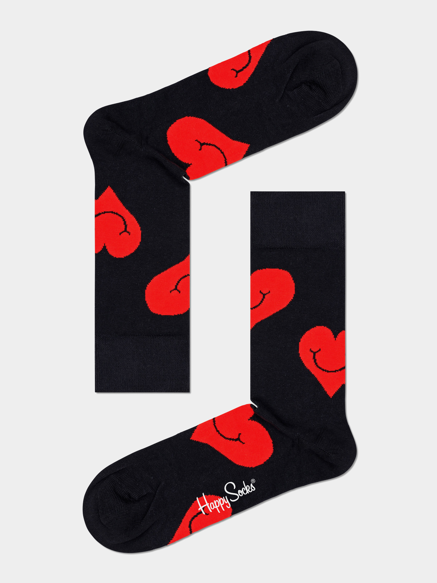 Happy Socks Șosete Valentine 2Pk (black/red)