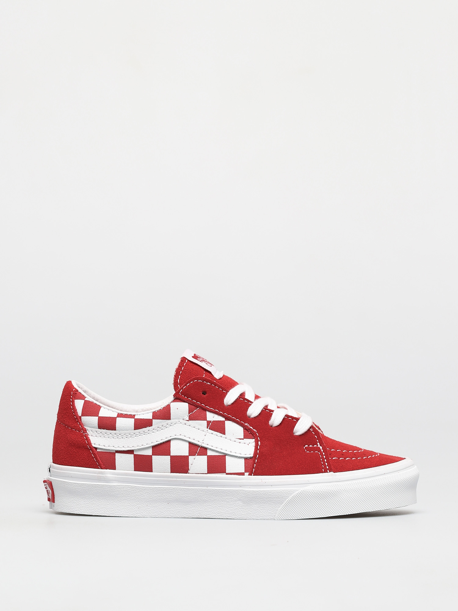 Pantofi Vans Sk8 Low (canvas/suede racing red/checkerboard)