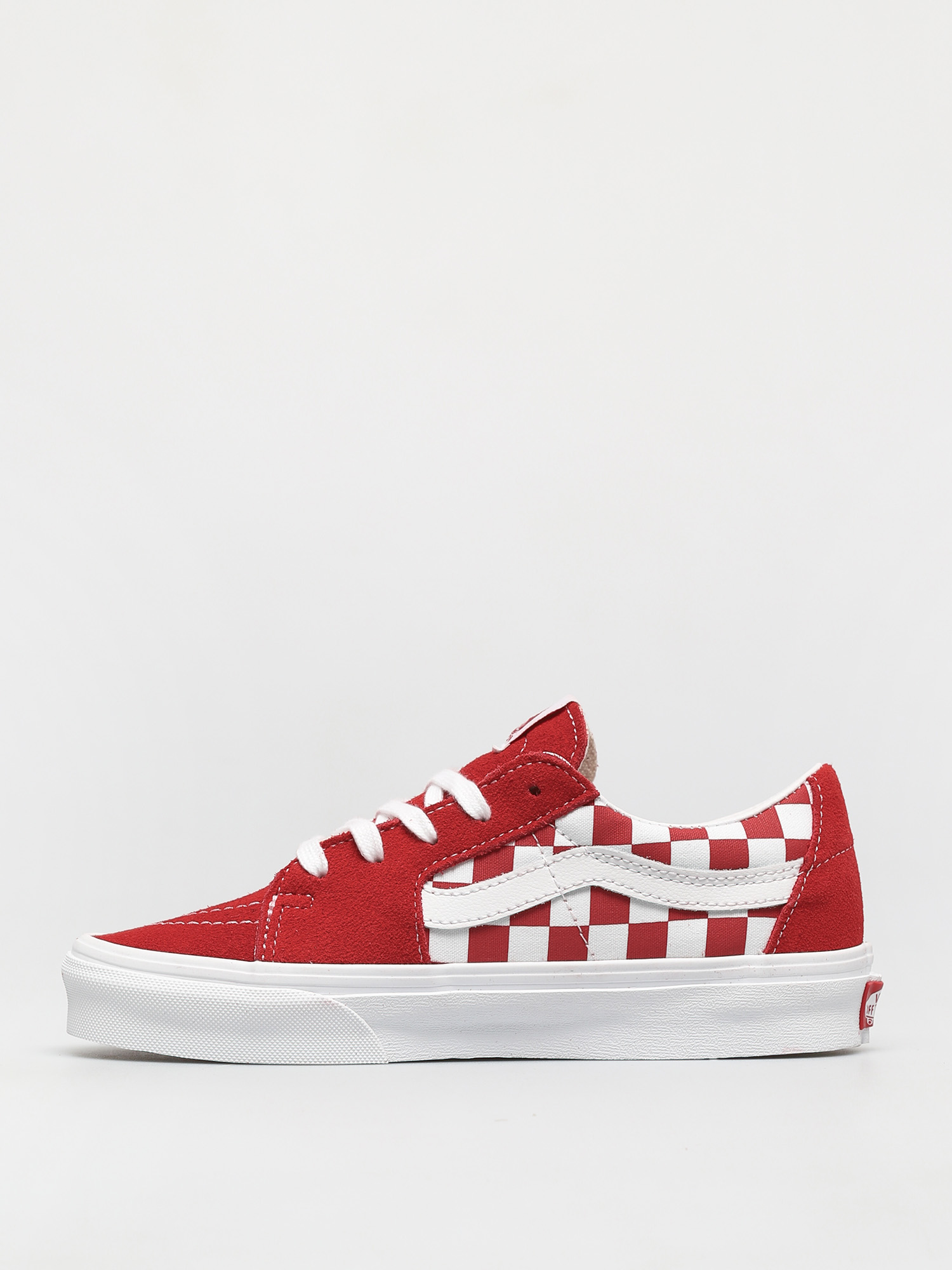 Pantofi Vans Sk8 Low (canvas/suede racing red/checkerboard)