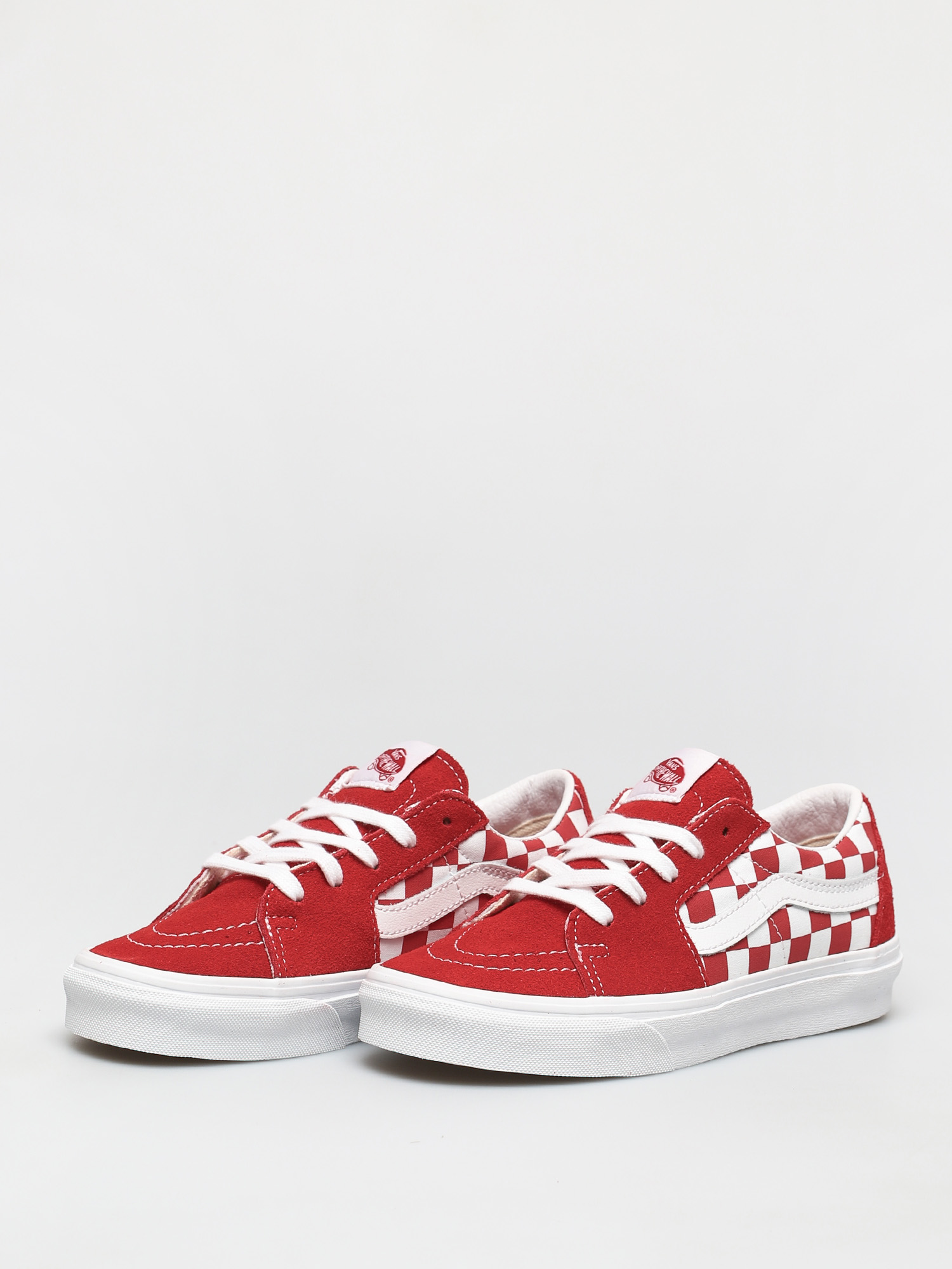 Pantofi Vans Sk8 Low (canvas/suede racing red/checkerboard)