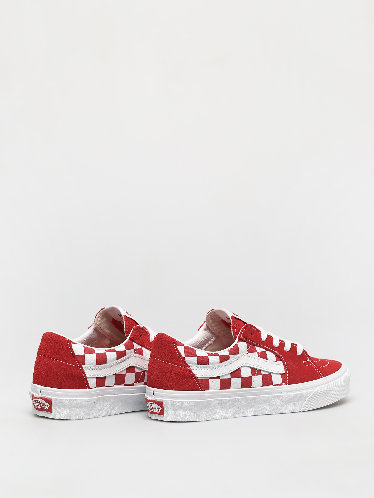 Pantofi Vans Sk8 Low (canvas/suede racing red/checkerboard)