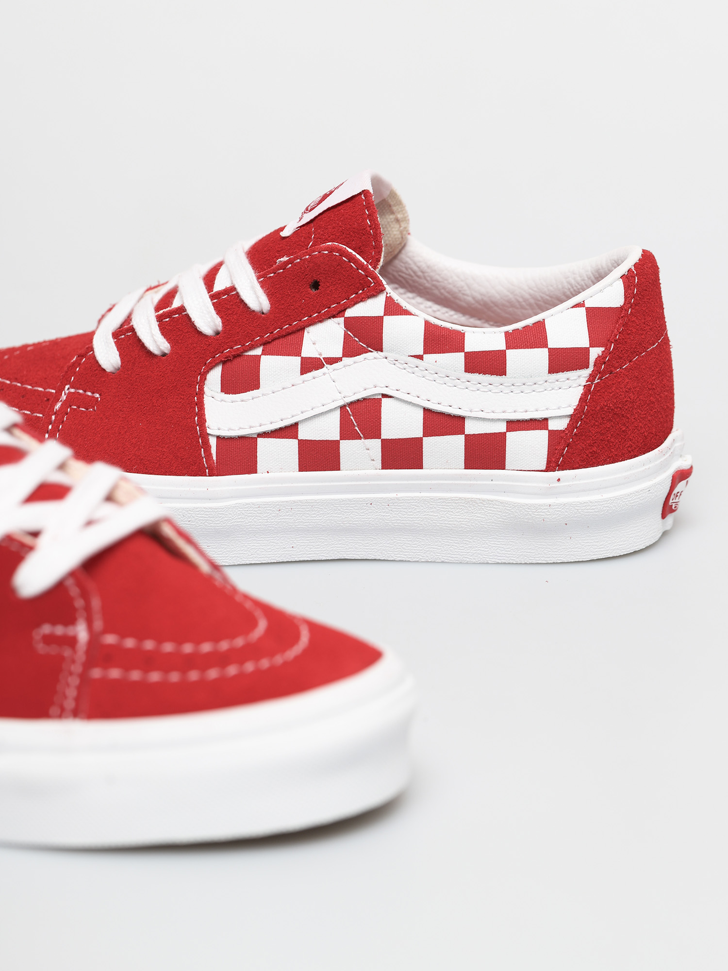 Pantofi Vans Sk8 Low (canvas/suede racing red/checkerboard)