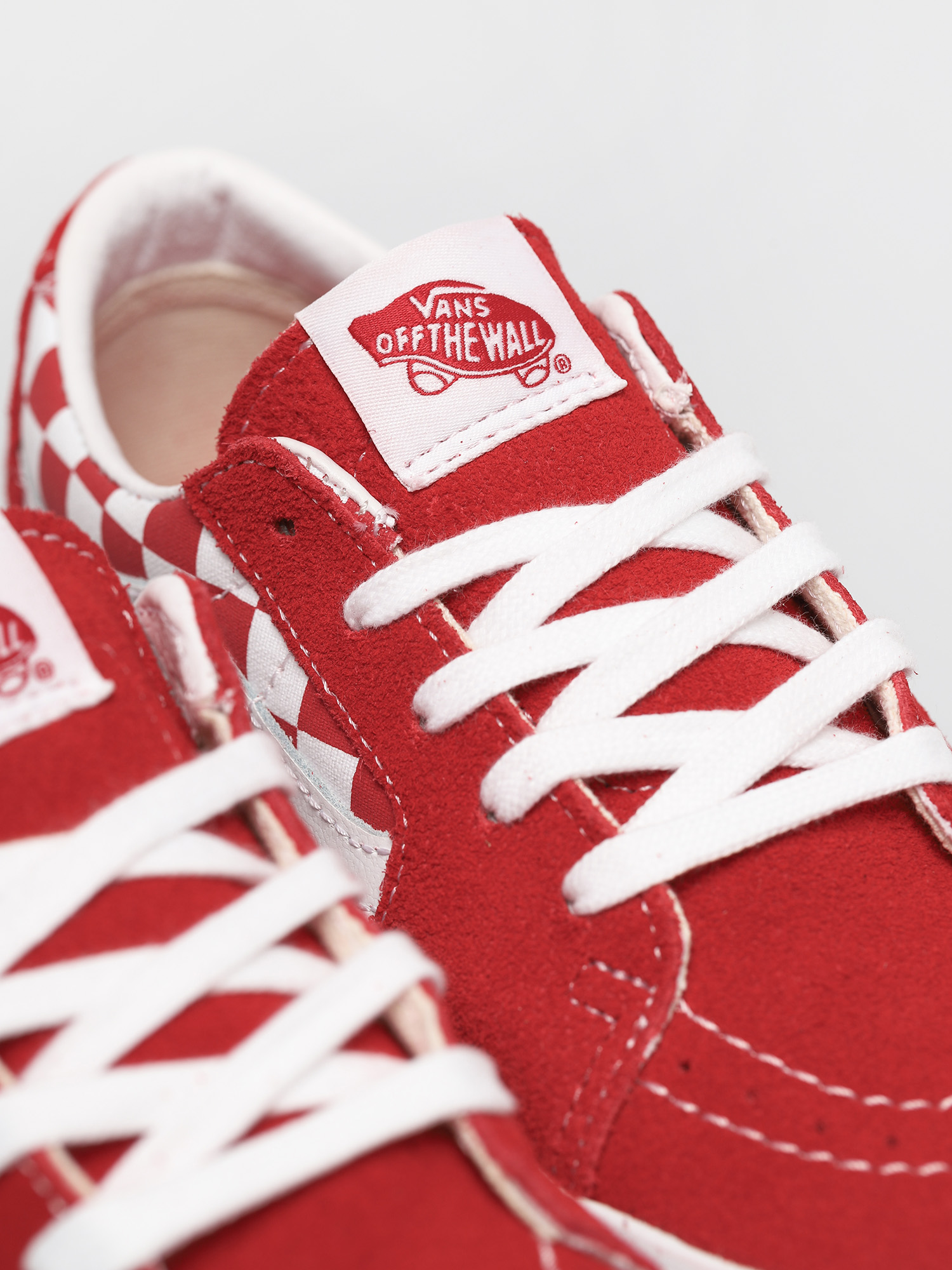 Pantofi Vans Sk8 Low (canvas/suede racing red/checkerboard)