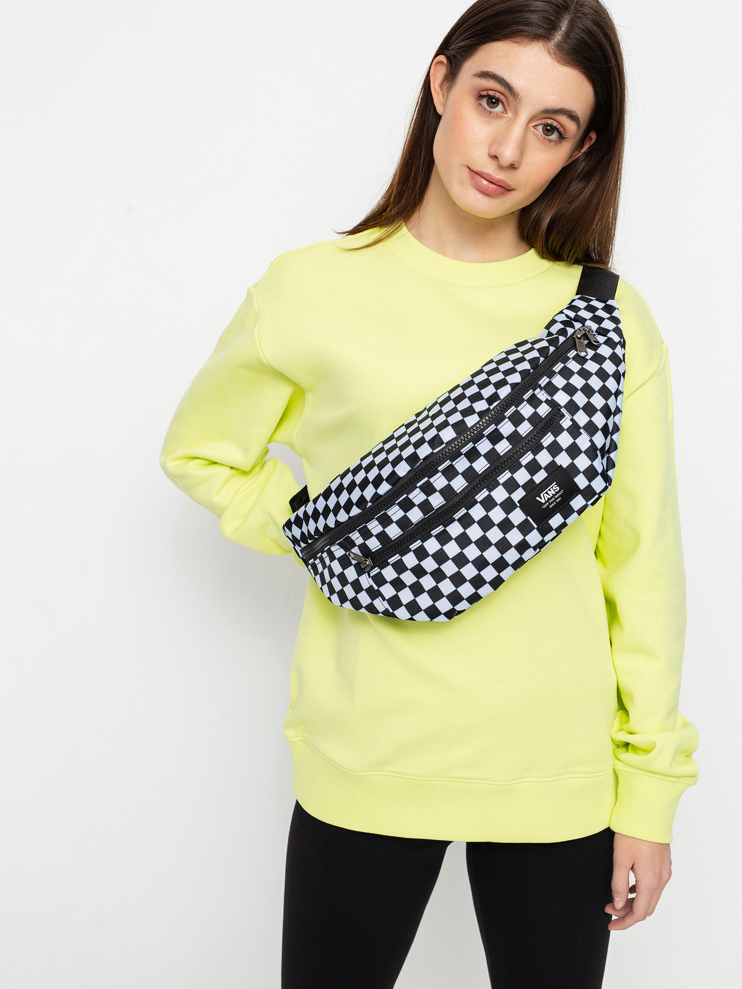 Borsetă de brâu Vans Ward (black/white check)