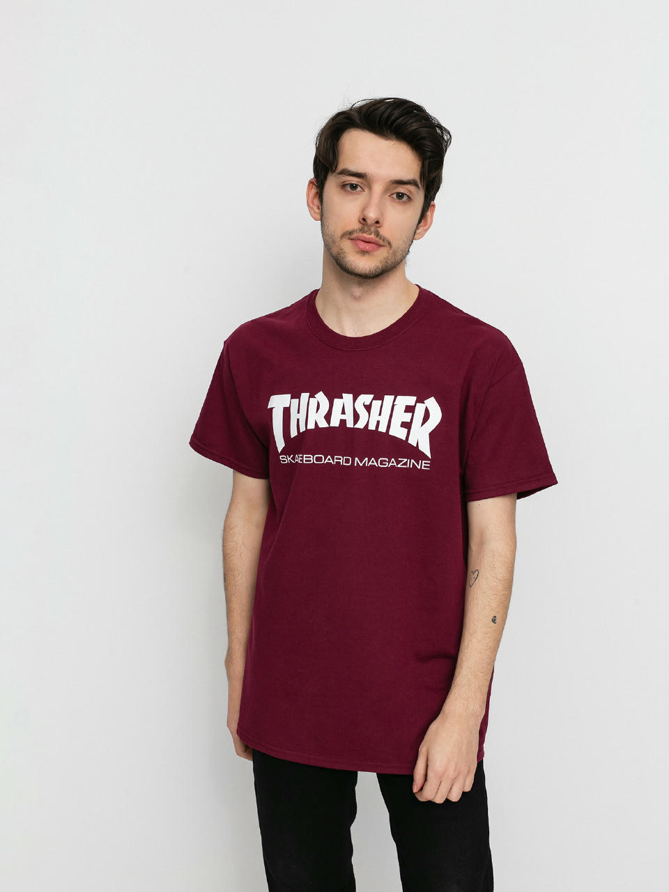 Tricou Thrasher Skate Mag (maroon)