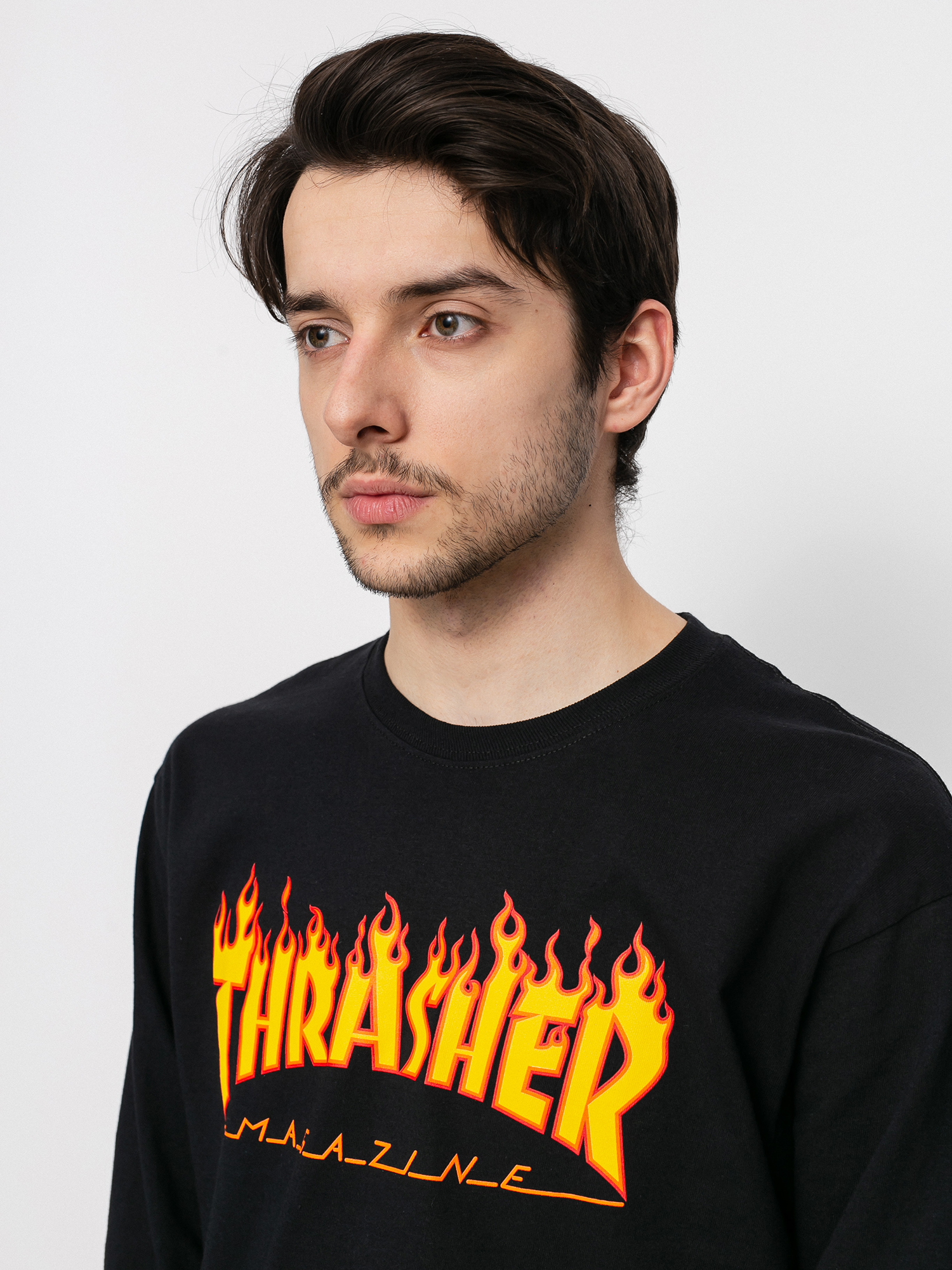 Tricou Thrasher Flame Logo (black)