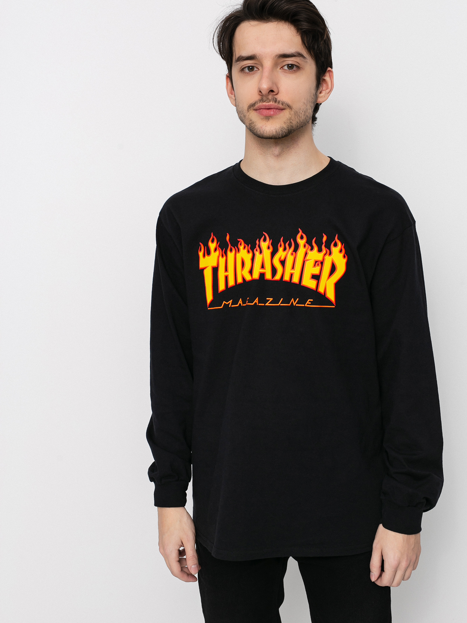 Tricou Thrasher Flame Logo (black)