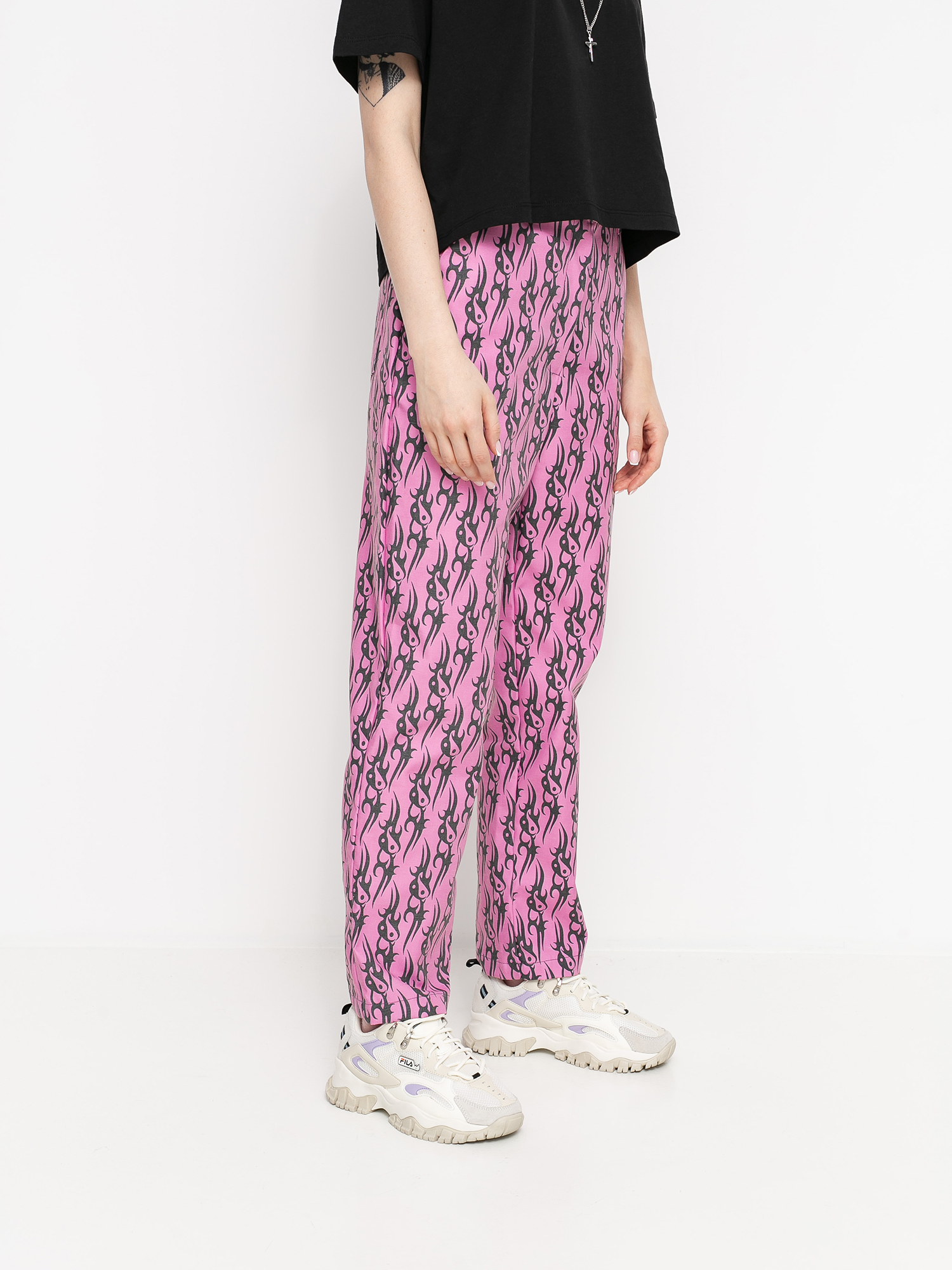 Pantaloni Local Heroes Tribal Love Wmn (pink/black)