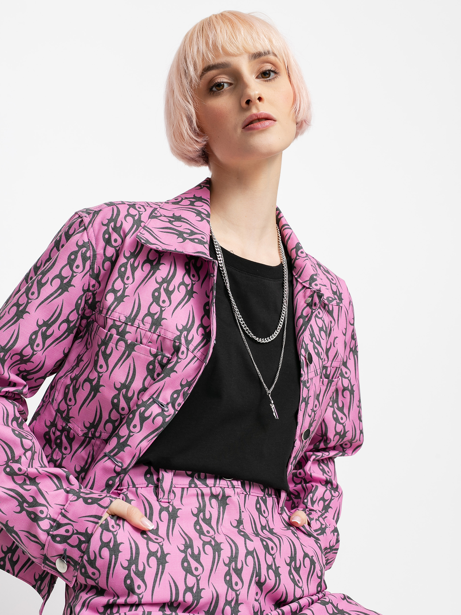 Geacă Local Heroes Tribal Love Wmn (pink)