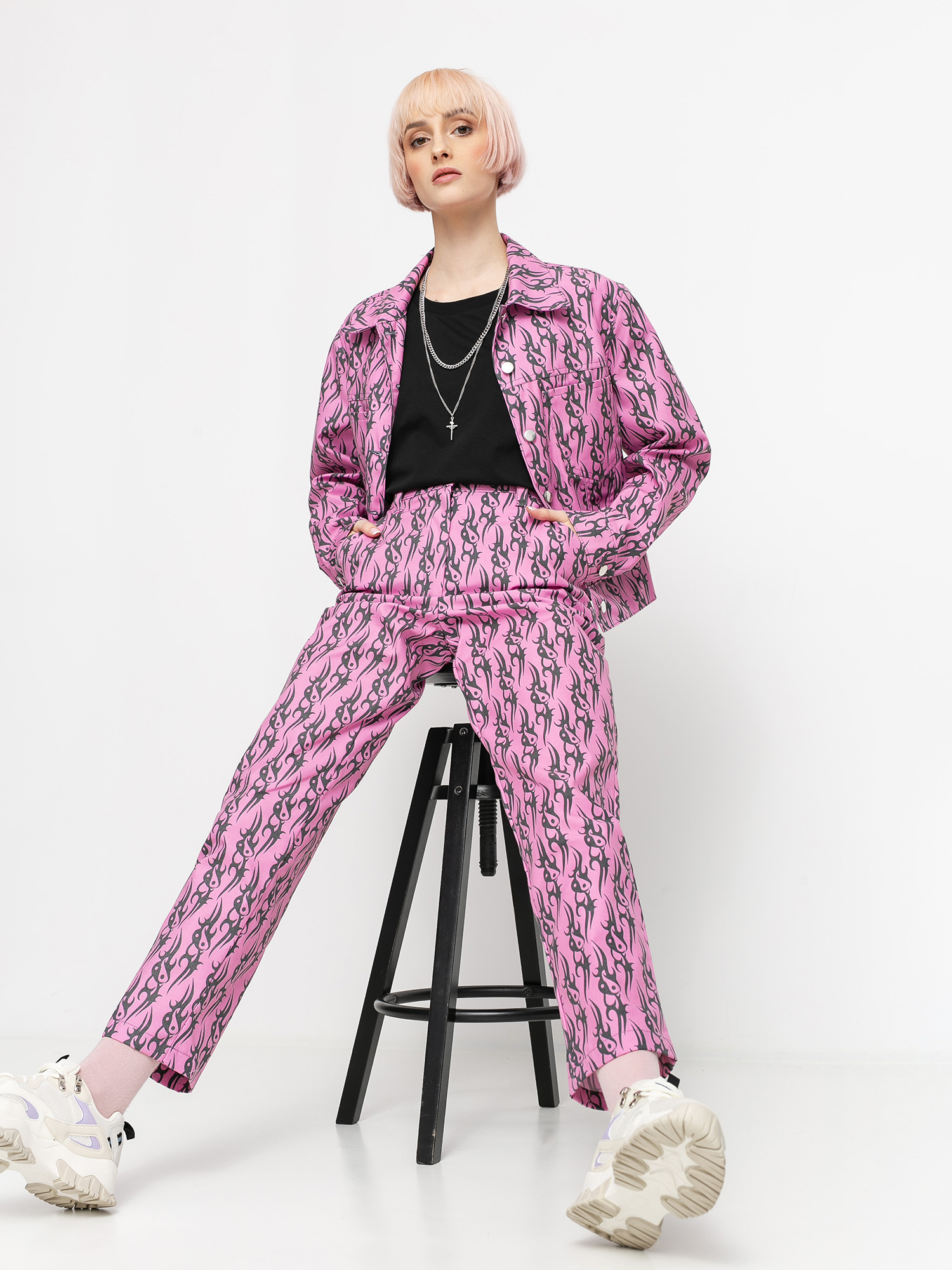 Geacă Local Heroes Tribal Love Wmn (pink)