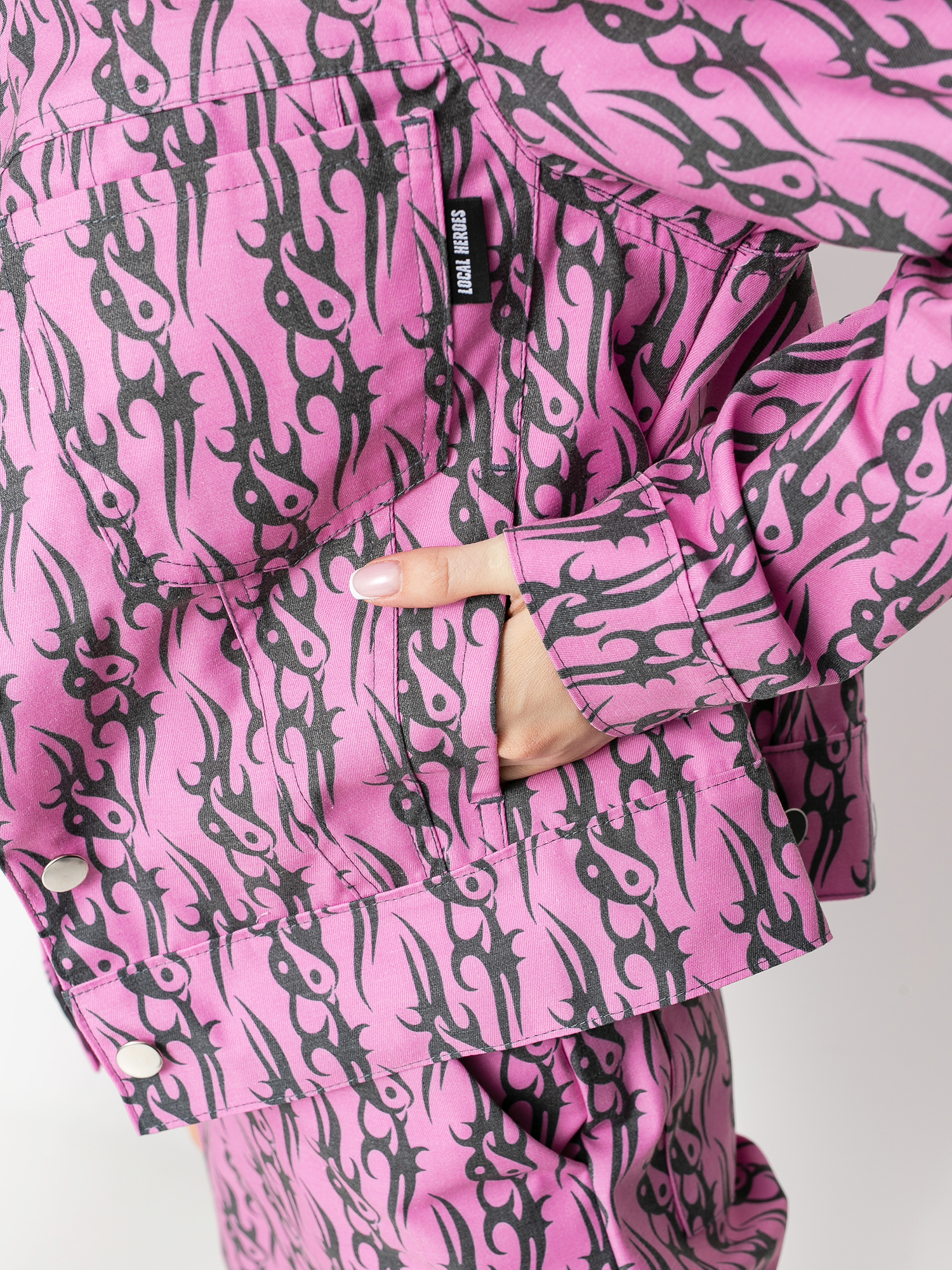 Geacă Local Heroes Tribal Love Wmn (pink)