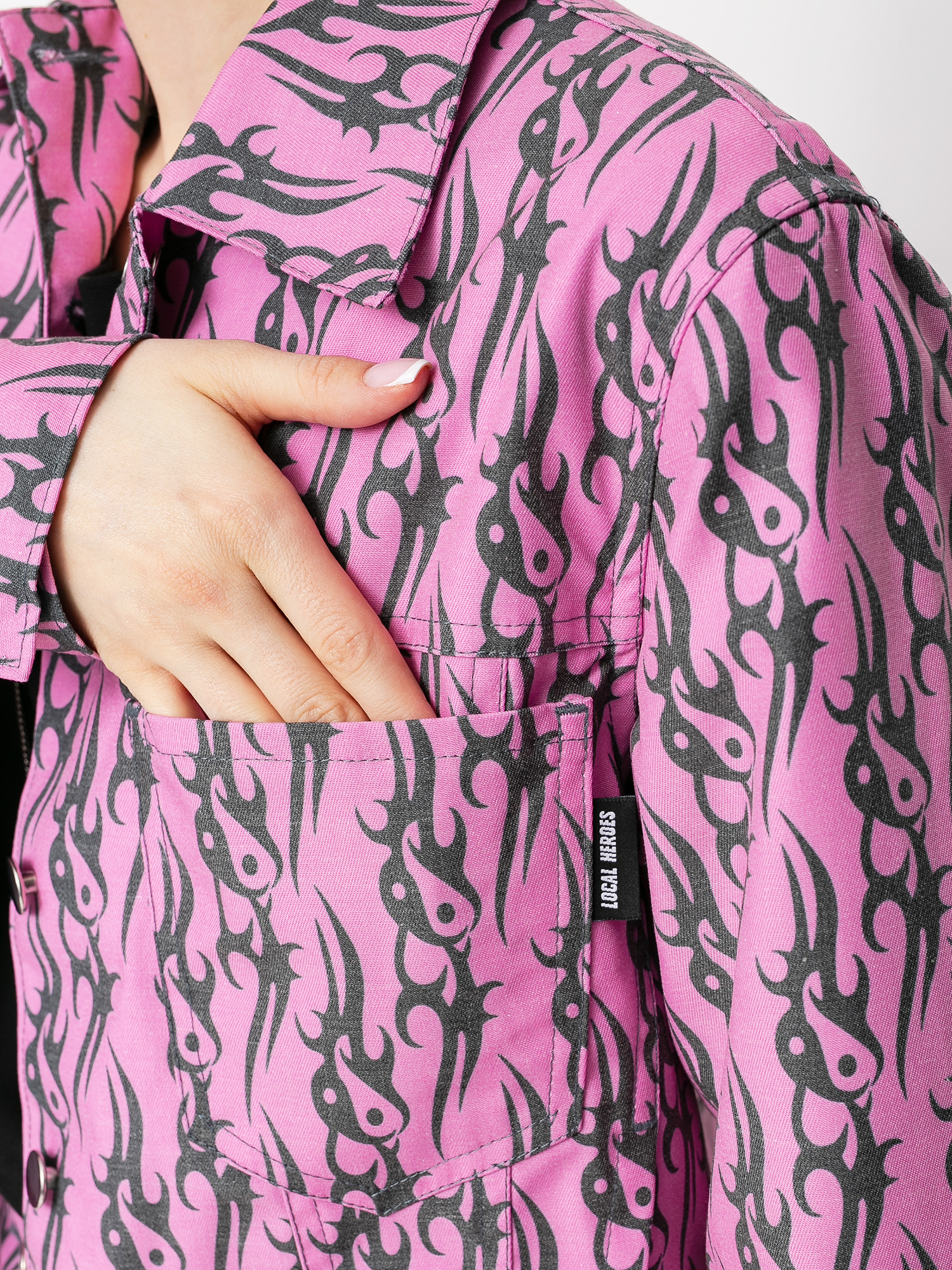 Geacă Local Heroes Tribal Love Wmn (pink)