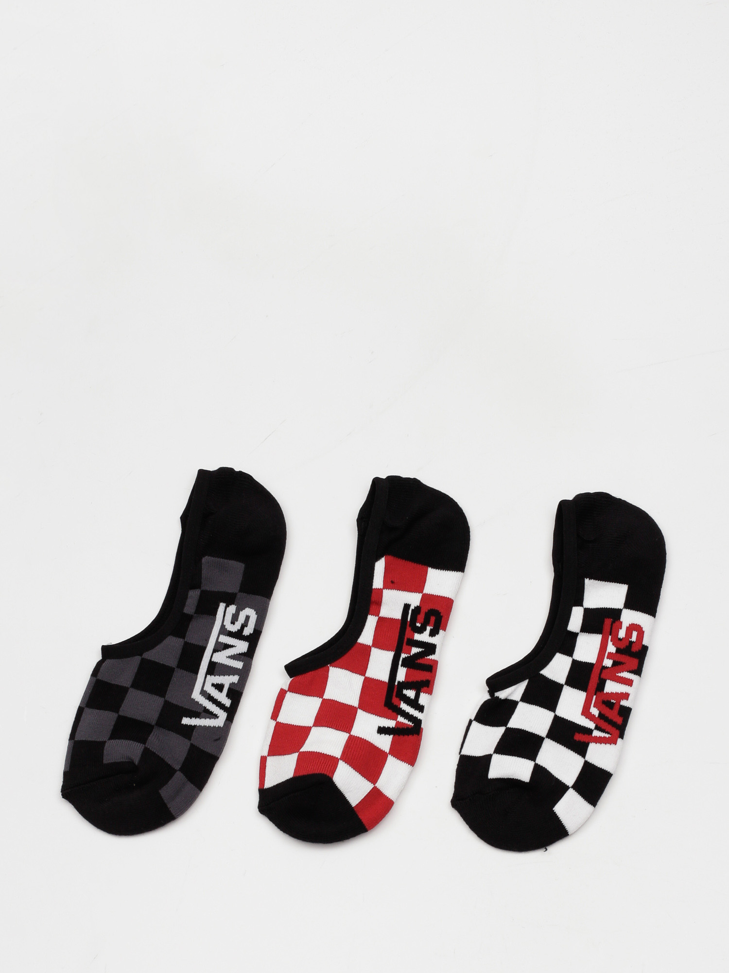 Șosete Vans Classic Super No Show (red/white check)