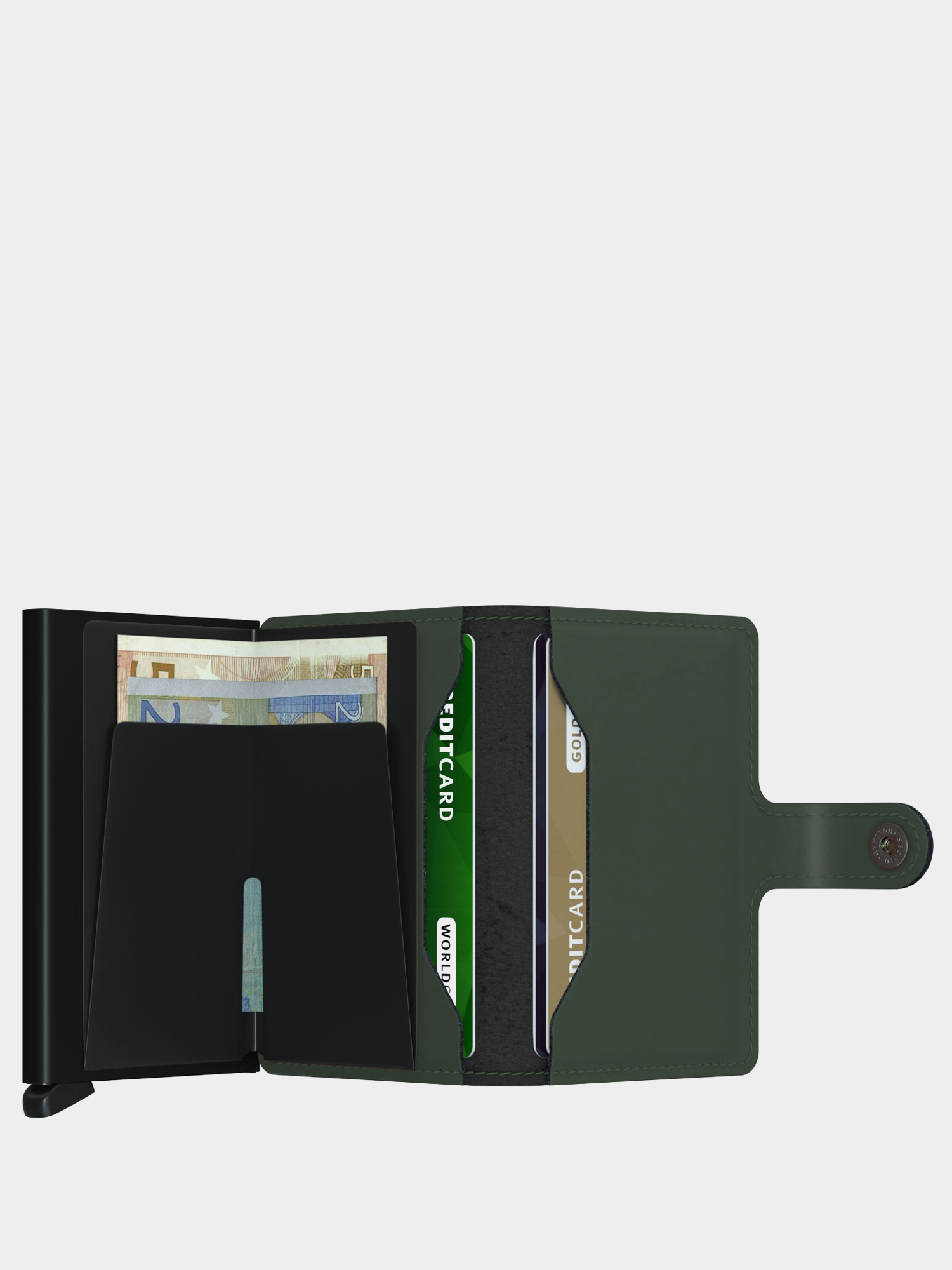 Portofel Secrid Miniwallet (matte green/black)