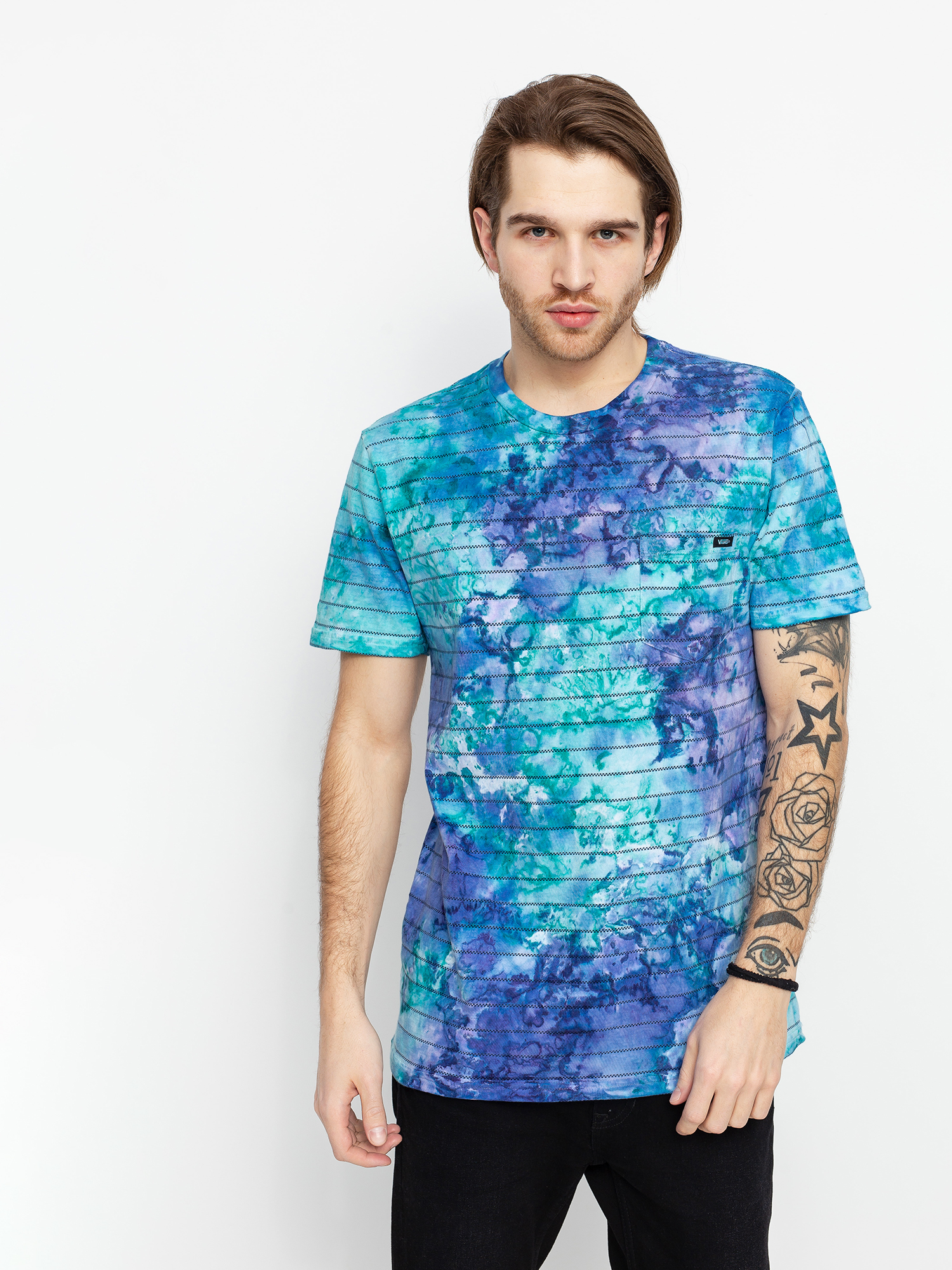 Tricou Vans Tie Dye Checkerstripe II (english lavender tie dye)