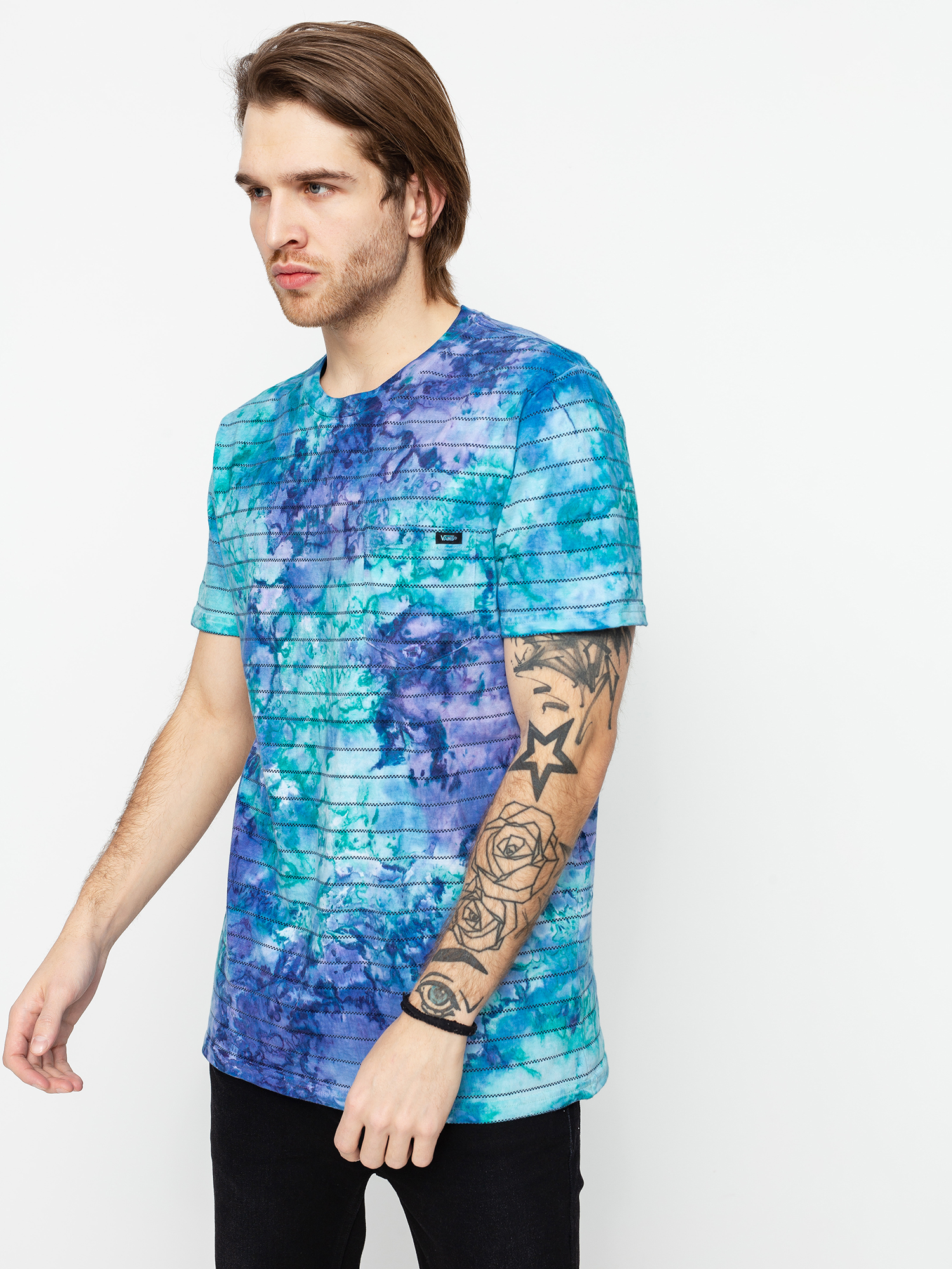 Tricou Vans Tie Dye Checkerstripe II (english lavender tie dye)