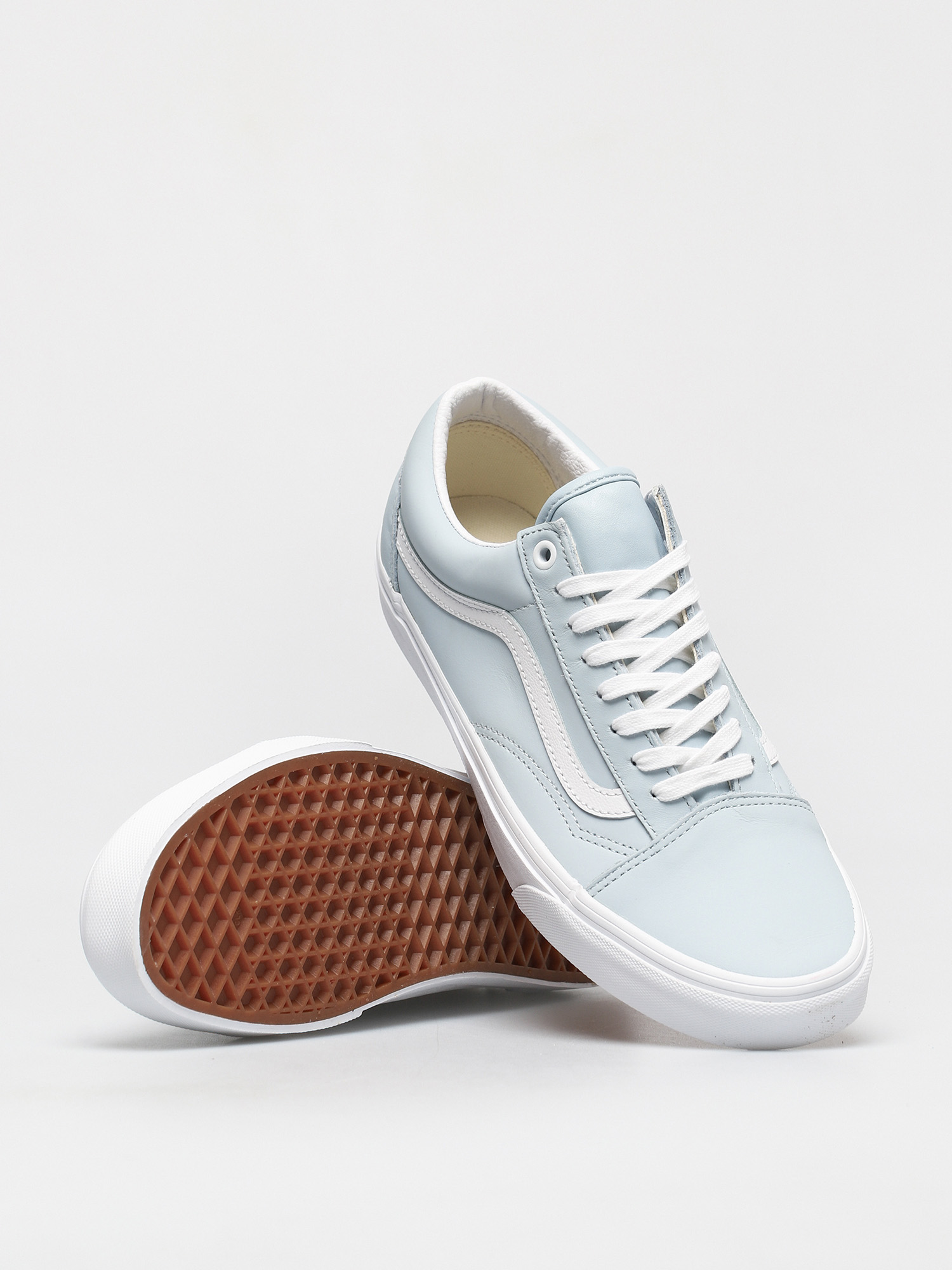 Pantofi Vans Old Skool (leather ballad blue/true white)