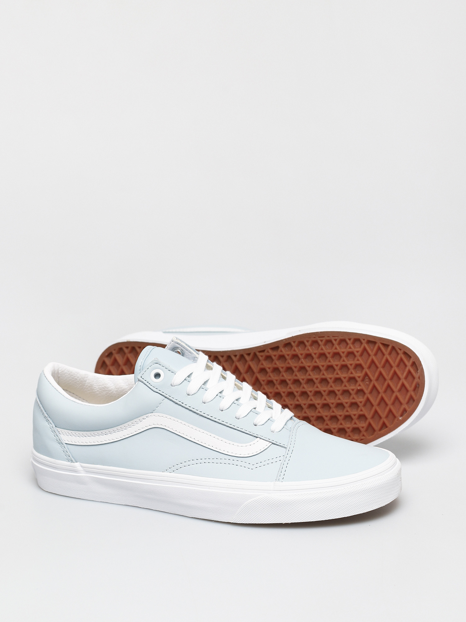 Pantofi Vans Old Skool (leather ballad blue/true white)